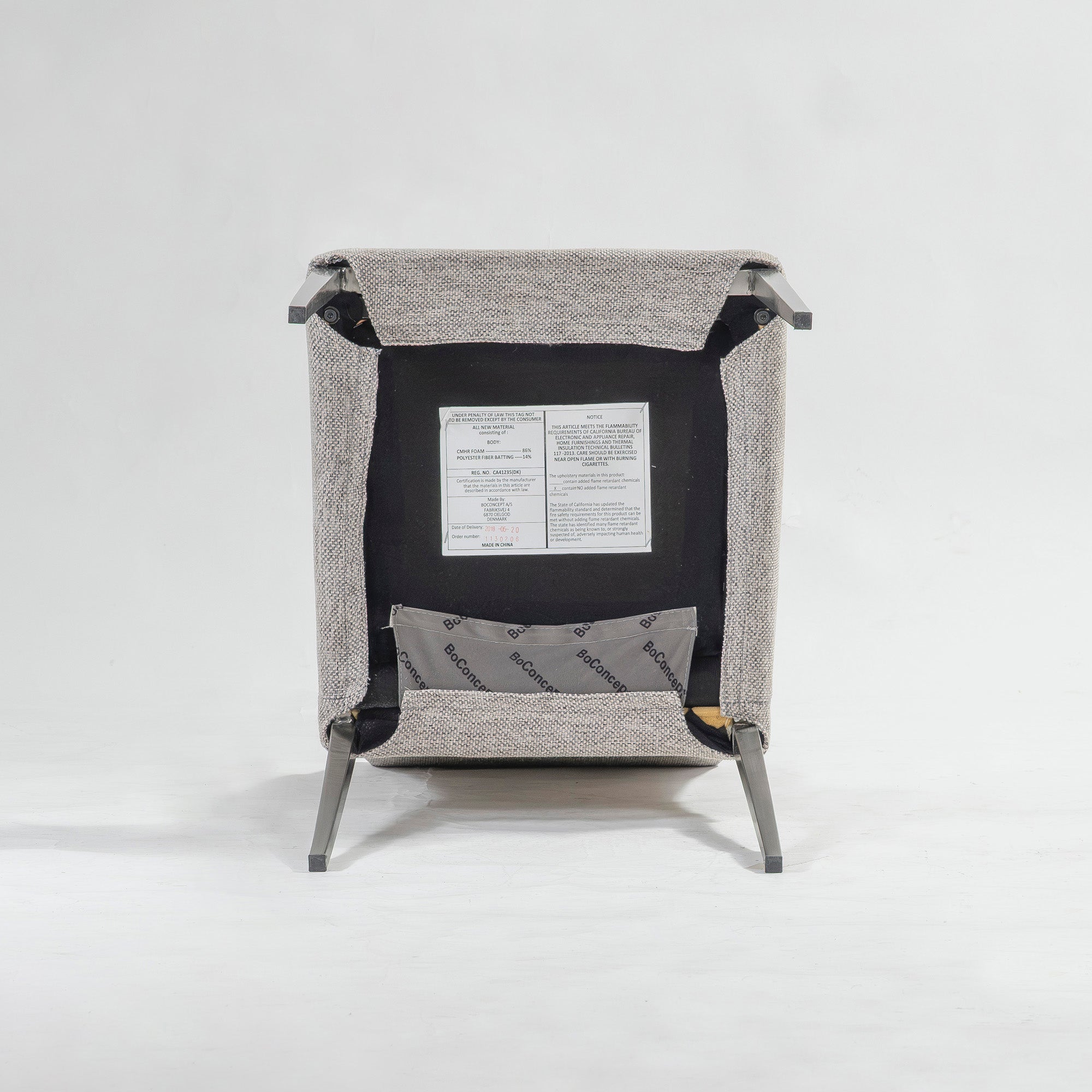 ダイニングチェア ボーコンセプト BoConcept NICO ニコ アームレスチェア グレー(4) ファブリック ステンレス脚 北欧モダン シンプルモダン