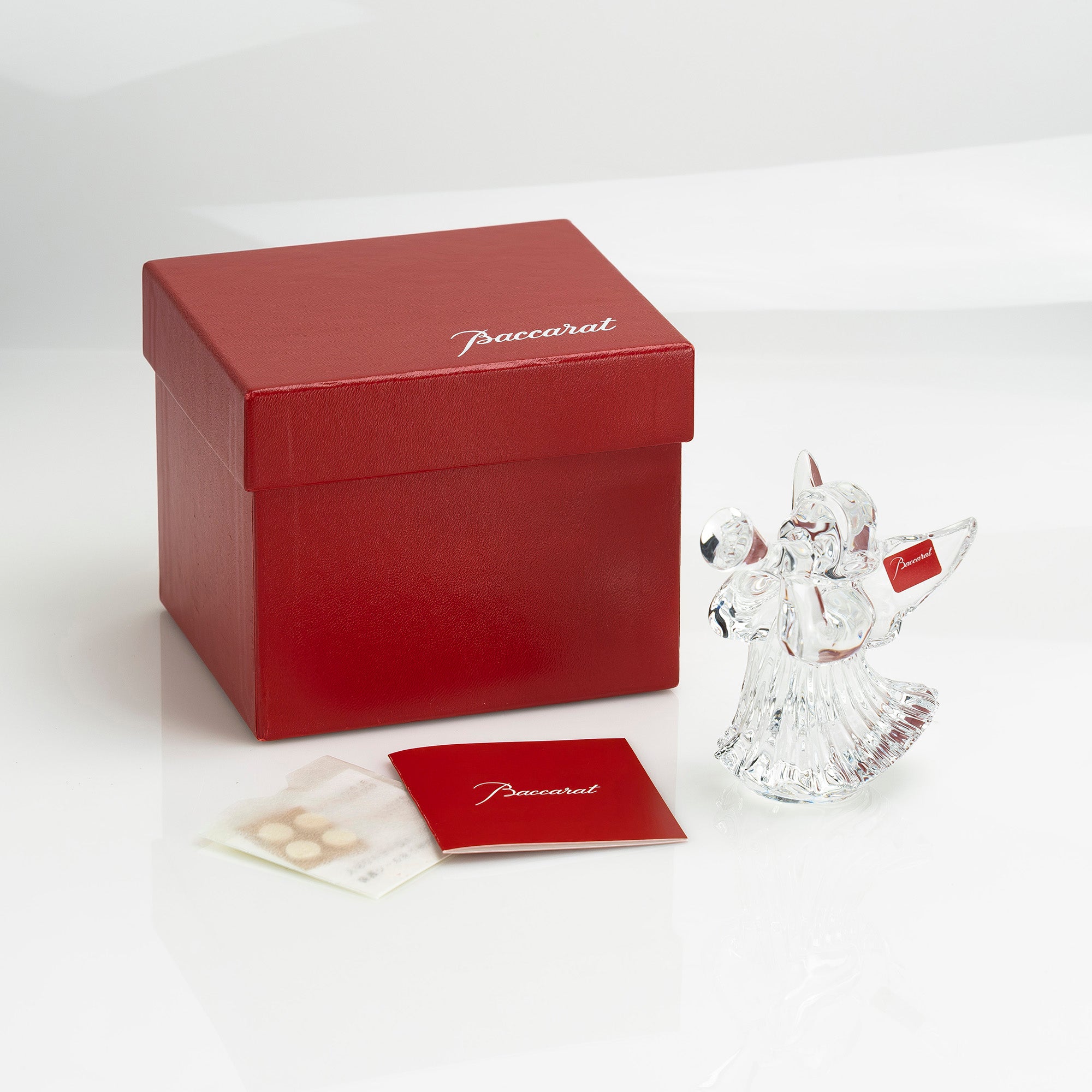 バカラ Baccarat クリスタル 置物 ラッパを吹く天使 エンジェル オブジェ ガラス 工芸品 【箱付】