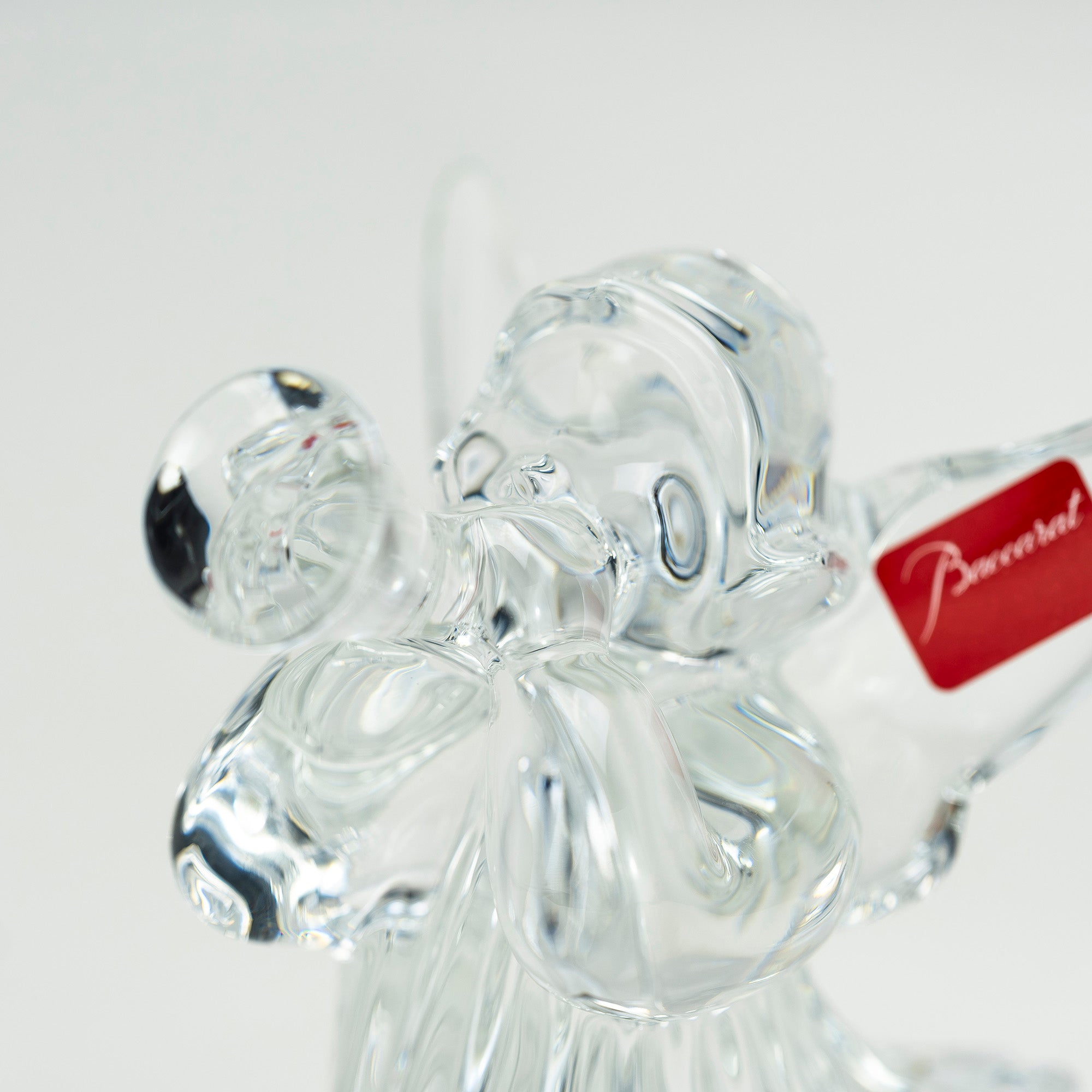 バカラ Baccarat クリスタル 置物 ラッパを吹く天使 エンジェル オブジェ ガラス 工芸品 【箱付】