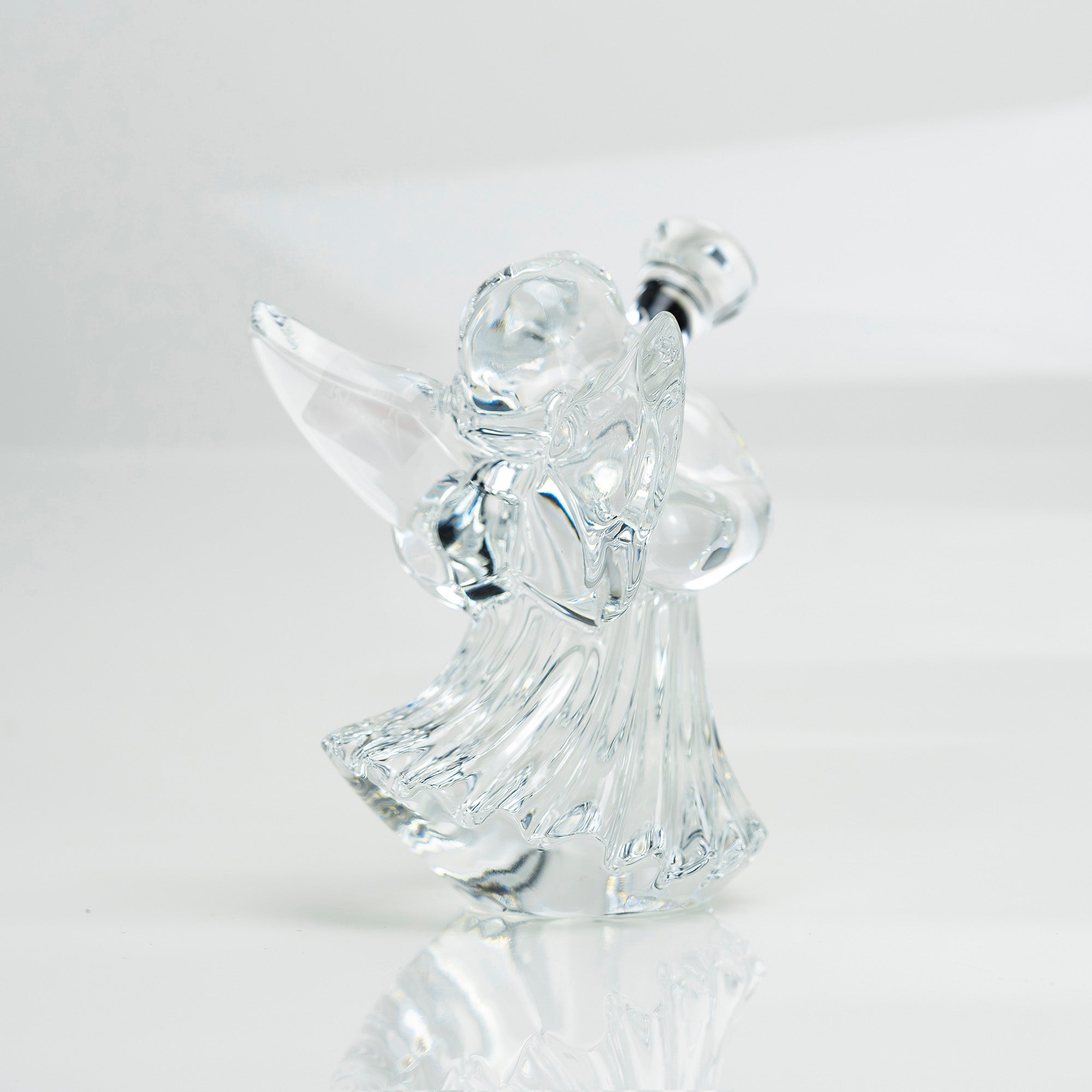 バカラ Baccarat クリスタル 置物 ラッパを吹く天使 エンジェル オブジェ ガラス 工芸品 【箱付】