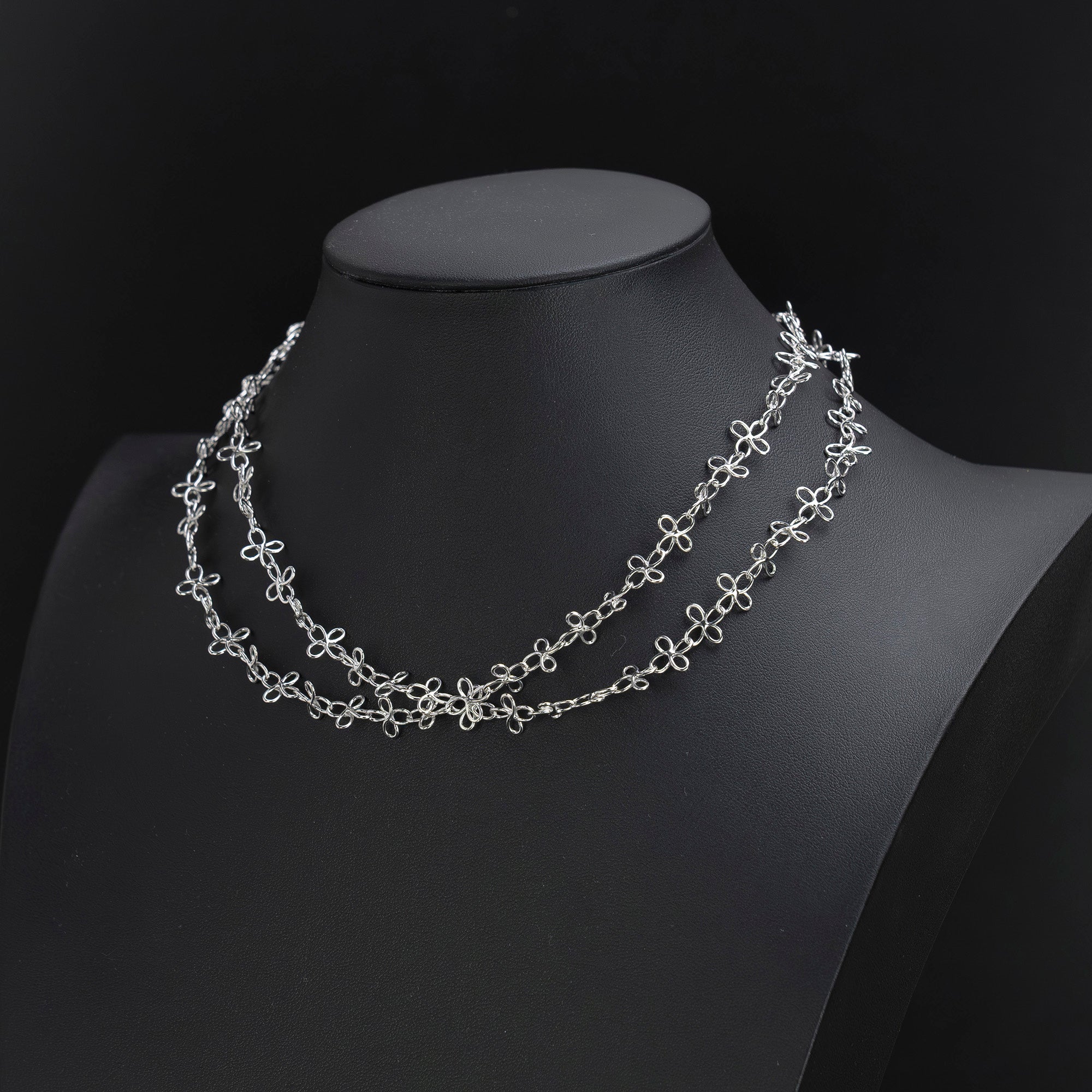 WAKO 銀座和光 ネックレス シルバー925 フラワーモチーフ レディース アクセサリー 【箱付】