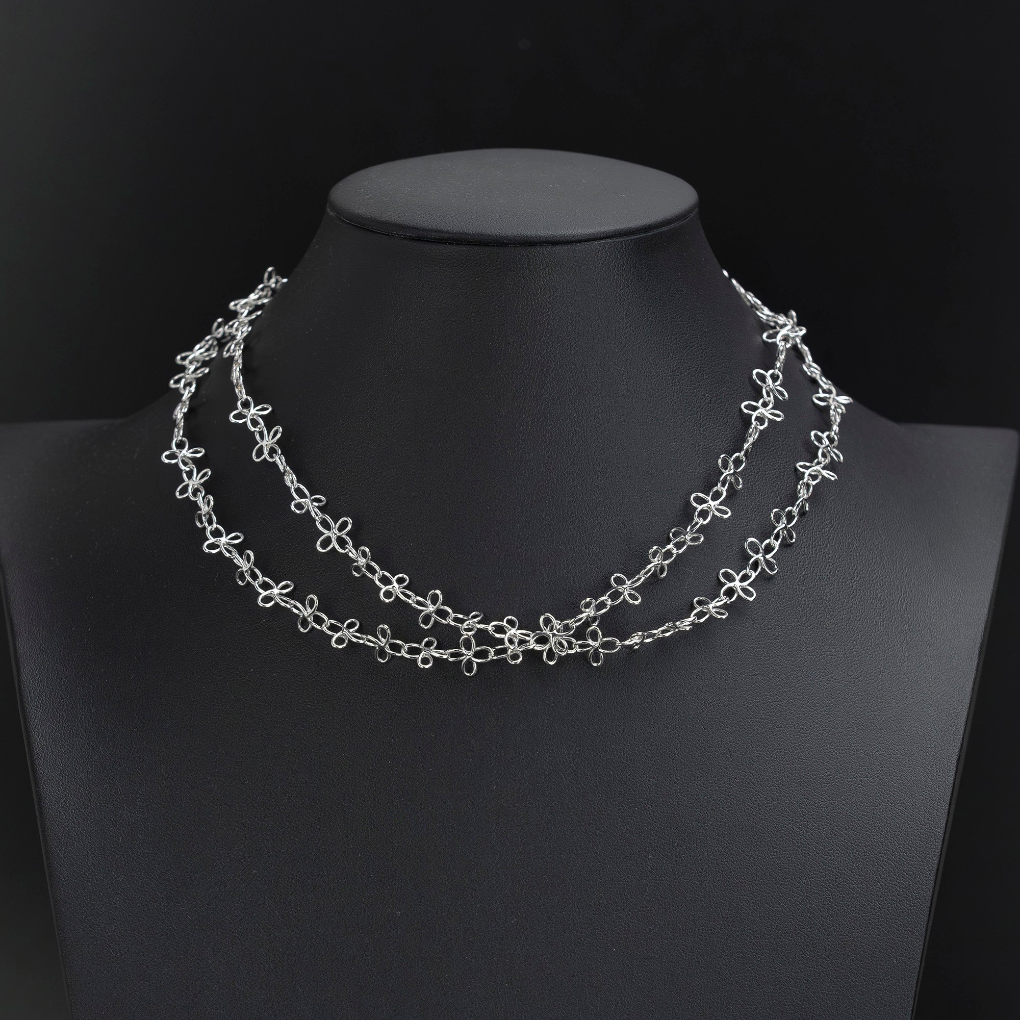 WAKO 銀座和光 ネックレス シルバー925 フラワーモチーフ レディース アクセサリー 【箱付】