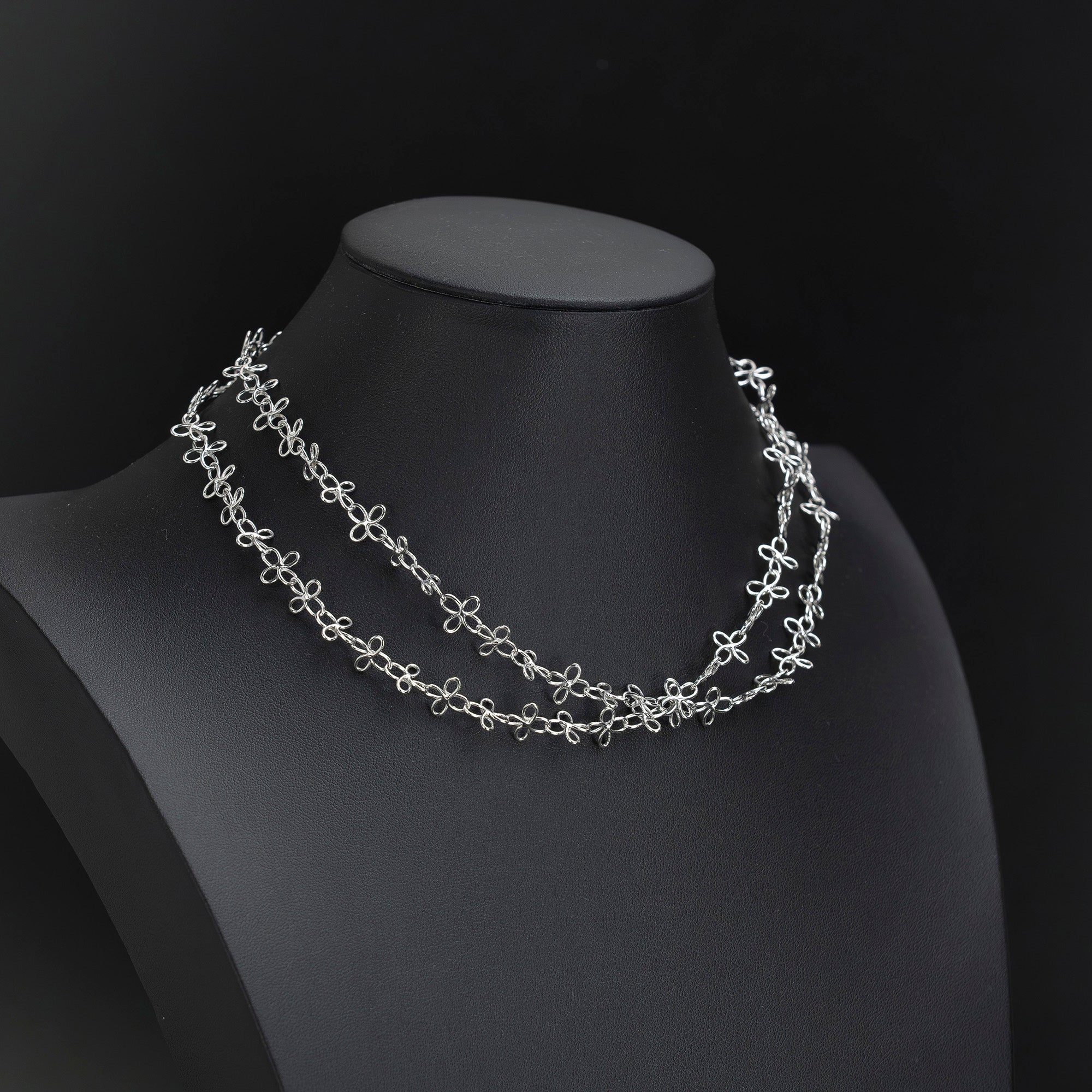 WAKO 銀座和光 ネックレス シルバー925 フラワーモチーフ レディース アクセサリー 【箱付】