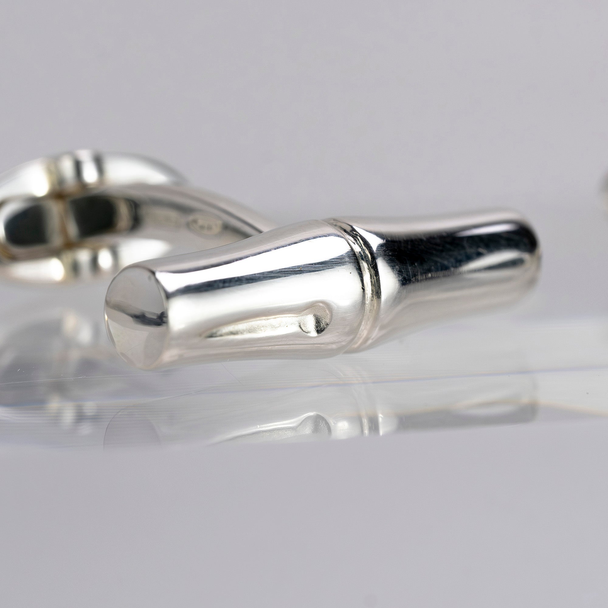 グッチ GUCCI カフス シルバー925 バンブーモチーフ カフリンクス メンズアクセサリー ブランド小物 フォーマル ビジネス イタリア製