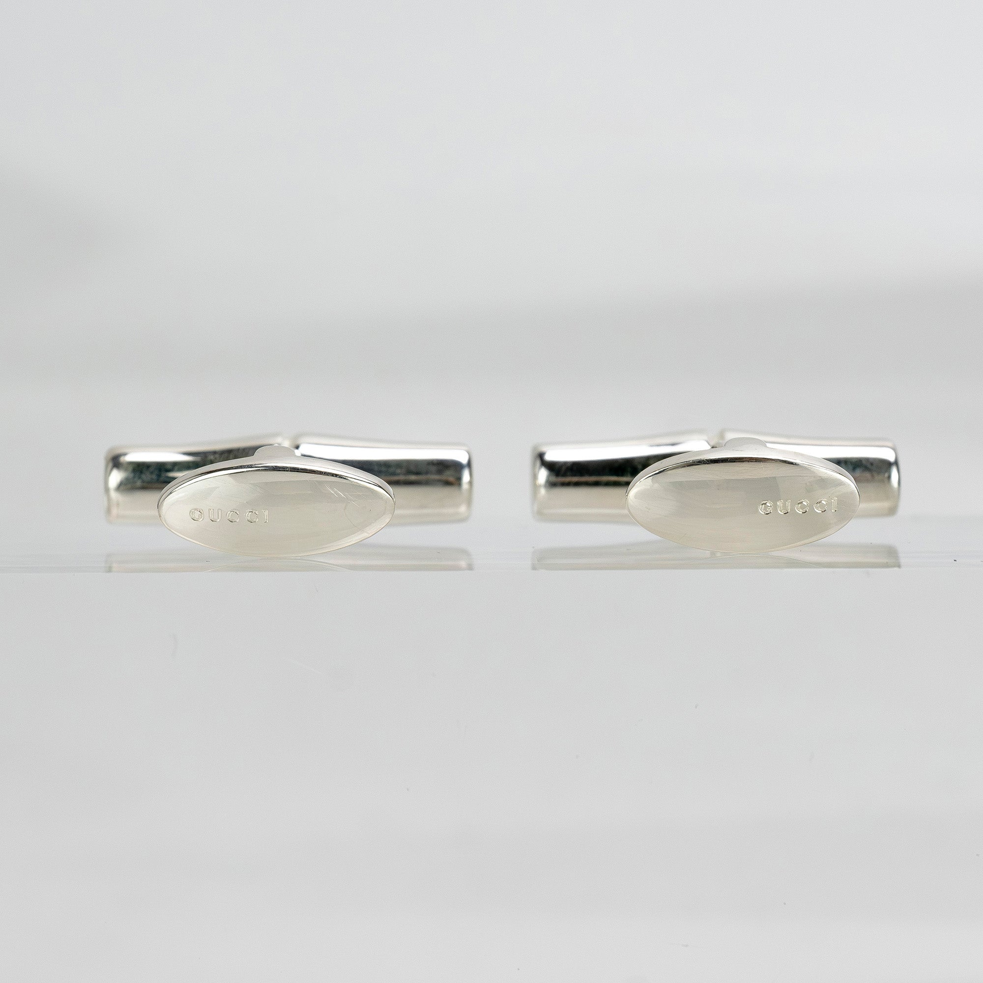 グッチ GUCCI カフス シルバー925 バンブーモチーフ カフリンクス メンズアクセサリー ブランド小物 フォーマル ビジネス イタリア製