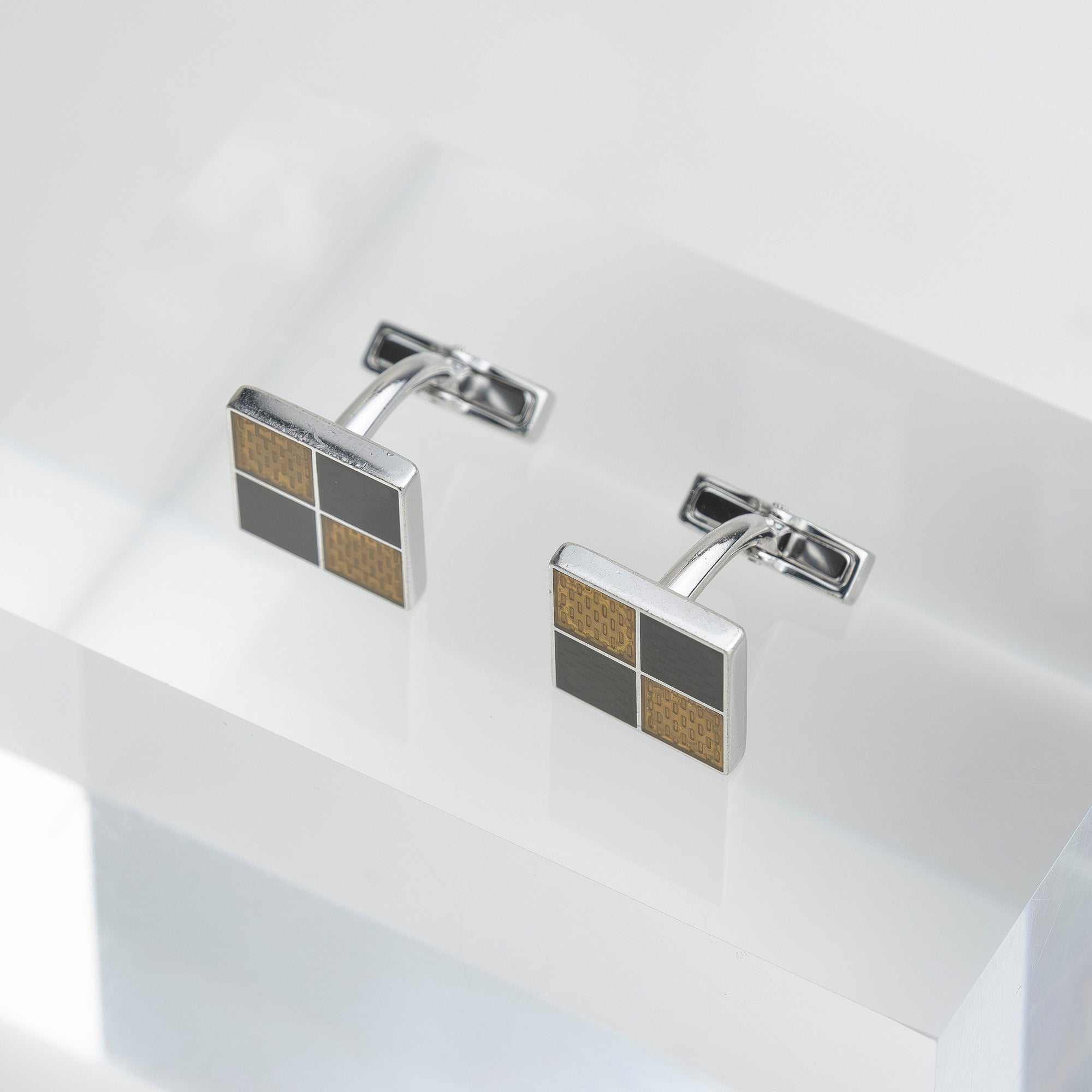 ルイ・ヴィトン  LOUIS VUITTON ブトン ドゥ マンシェット ダミエ4 カフス M64675 シルバー925