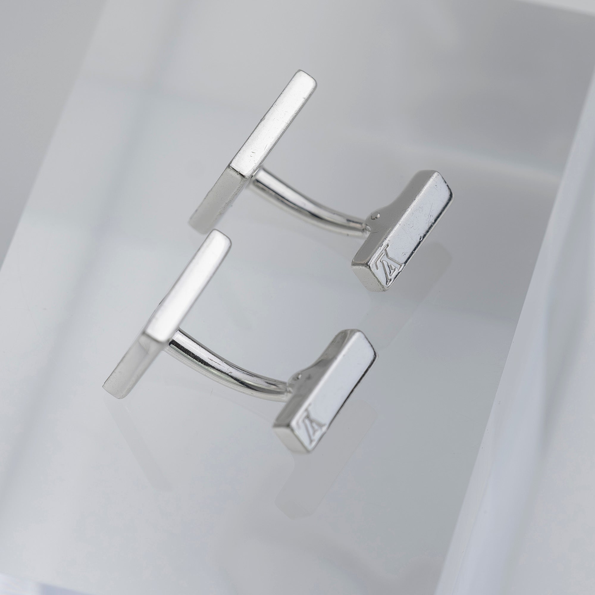 ルイ・ヴィトン  LOUIS VUITTON ブトン ドゥ マンシェット ダミエ4 カフス M64675 シルバー925