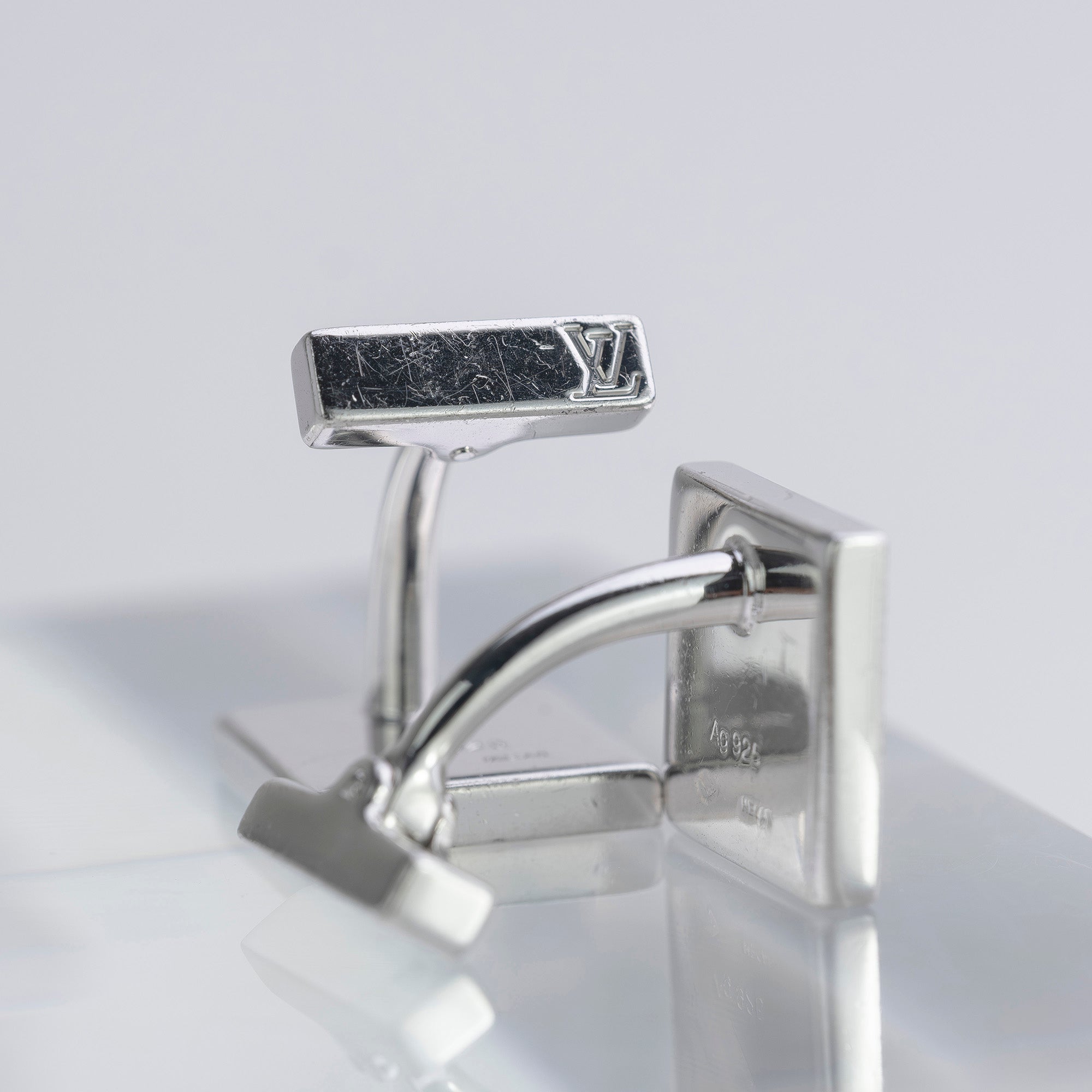 ルイ・ヴィトン  LOUIS VUITTON ブトン ドゥ マンシェット ダミエ4 カフス M64675 シルバー925