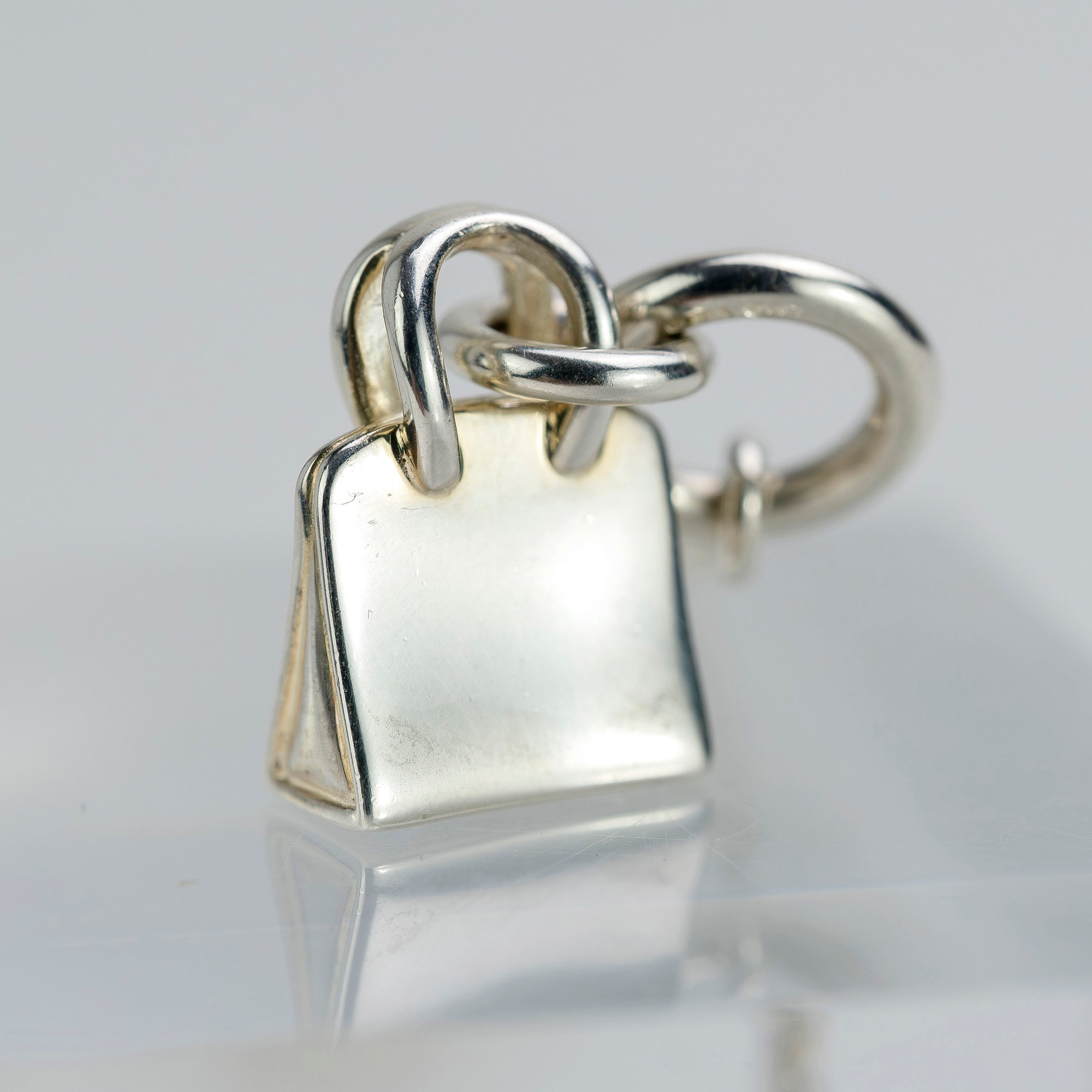 エルメス HERMES アミュレット バーキン ネックレス ダイヤ0.23ct パヴェ シルバー925【箱付】