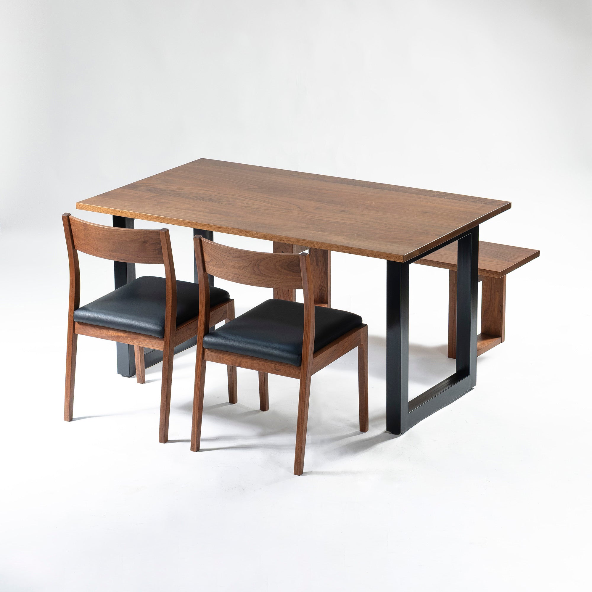 ダイニングセット マスターウォール MASTERWAL ウォールナット無垢材 ◆東京都内限定配送◆ ダイニングテーブル ダイニングチェア ベンチ