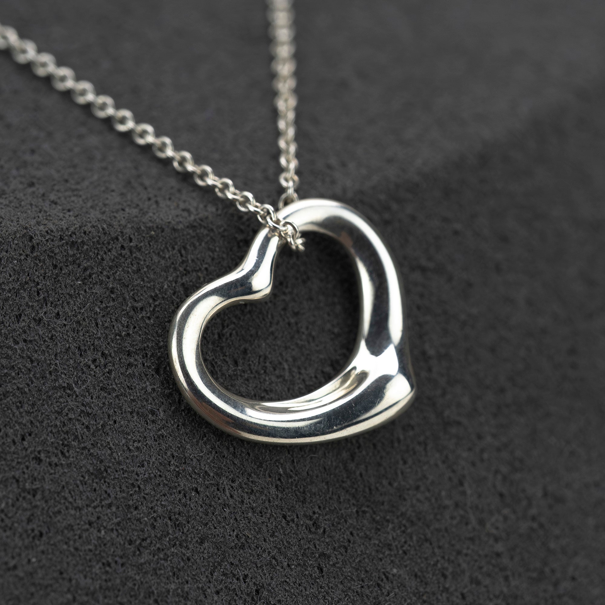 ティファニー TIFFANY＆Co. オープンハート ネックレス  エルサ・ペレッティ デザイン シルバー925  保存袋付 レディース アクセサリー