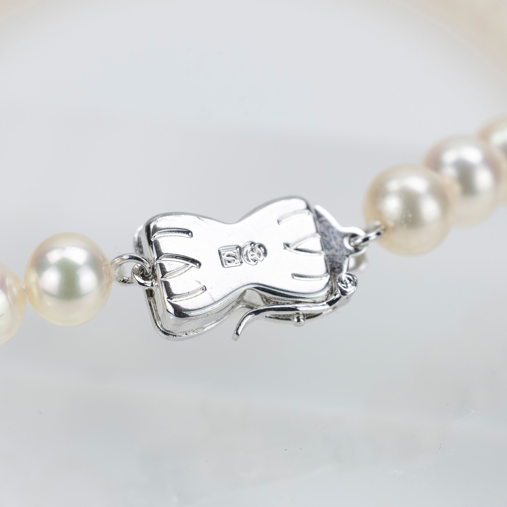 TASAKI 田崎真珠 パールネックレス リボンモチーフクラスプ ケース付き 5mm珠 ホワイト系 フォーマル アクセサリー 冠婚葬祭