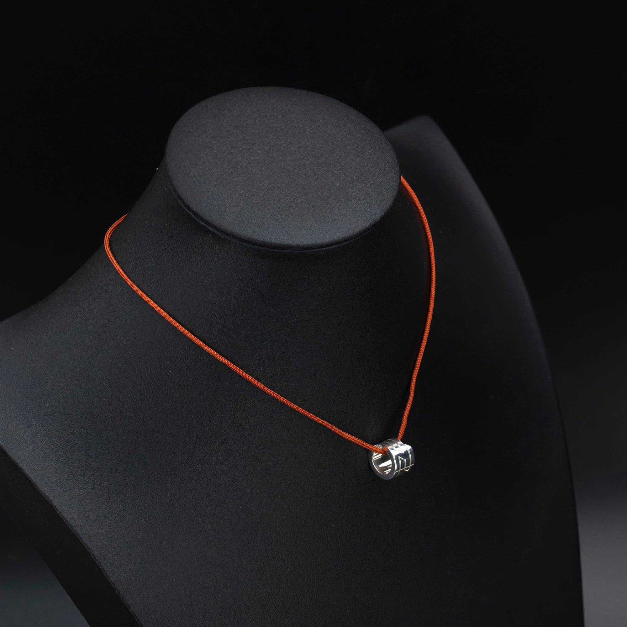 エルメス ネックレス イタリーク Hモチーフ シルバー925×テキスタイルコード ペンダント ユニセックス シルバーアクセサリー【箱付】