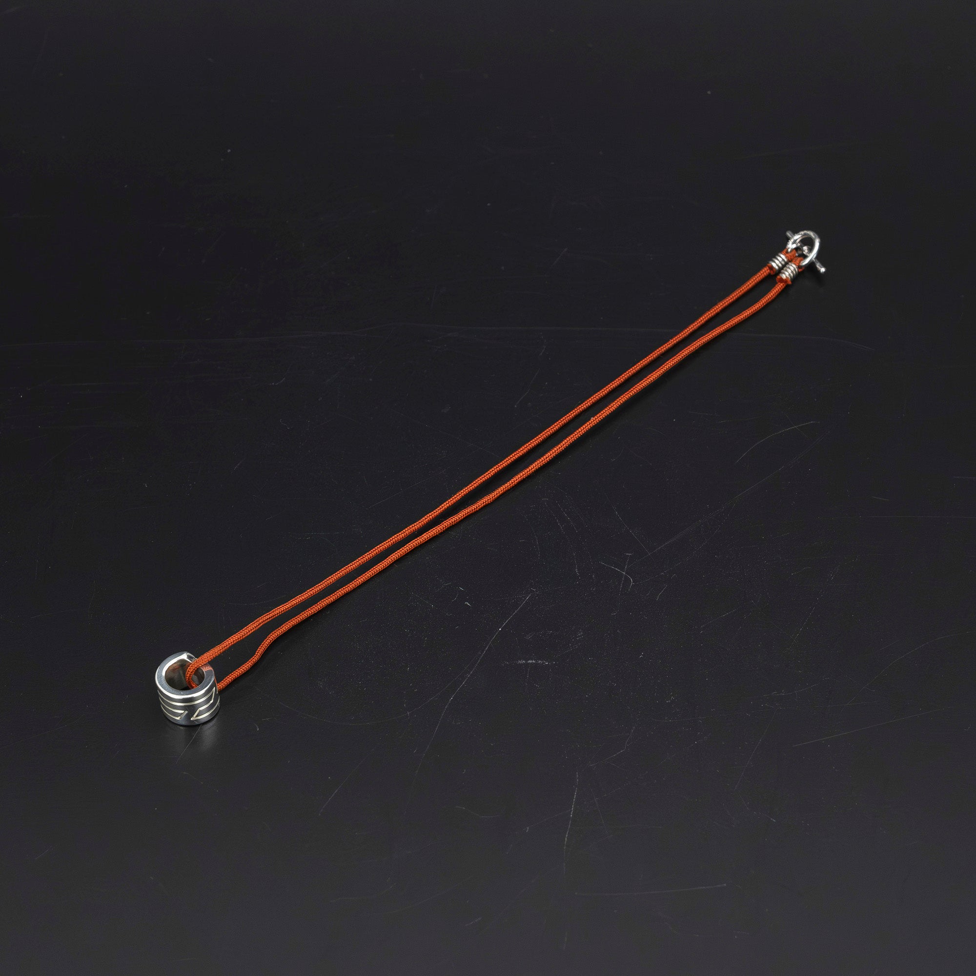 エルメス ネックレス イタリーク Hモチーフ シルバー925×テキスタイルコード ペンダント ユニセックス シルバーアクセサリー【箱付】