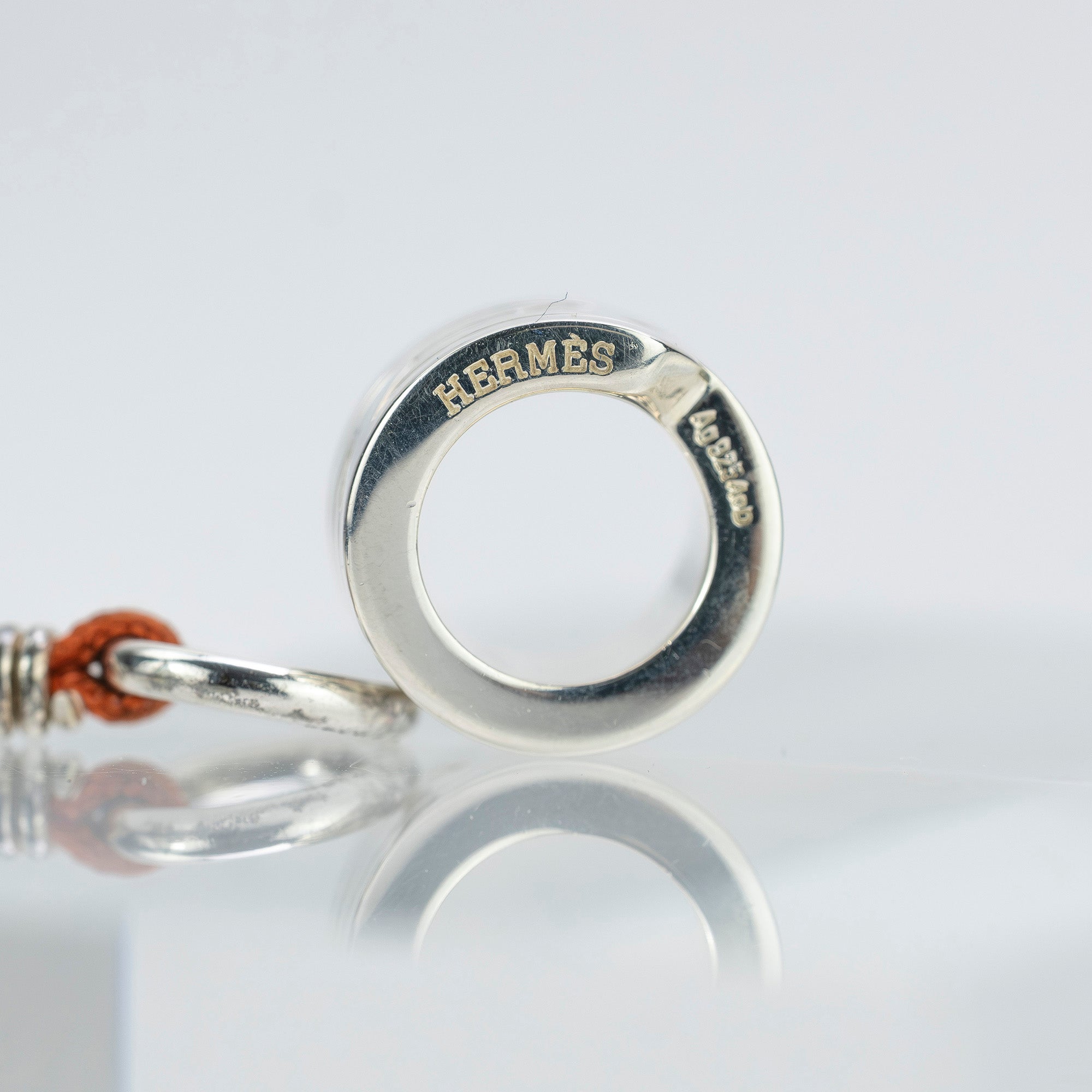 エルメス ネックレス イタリーク Hモチーフ シルバー925×テキスタイルコード ペンダント ユニセックス シルバーアクセサリー【箱付】