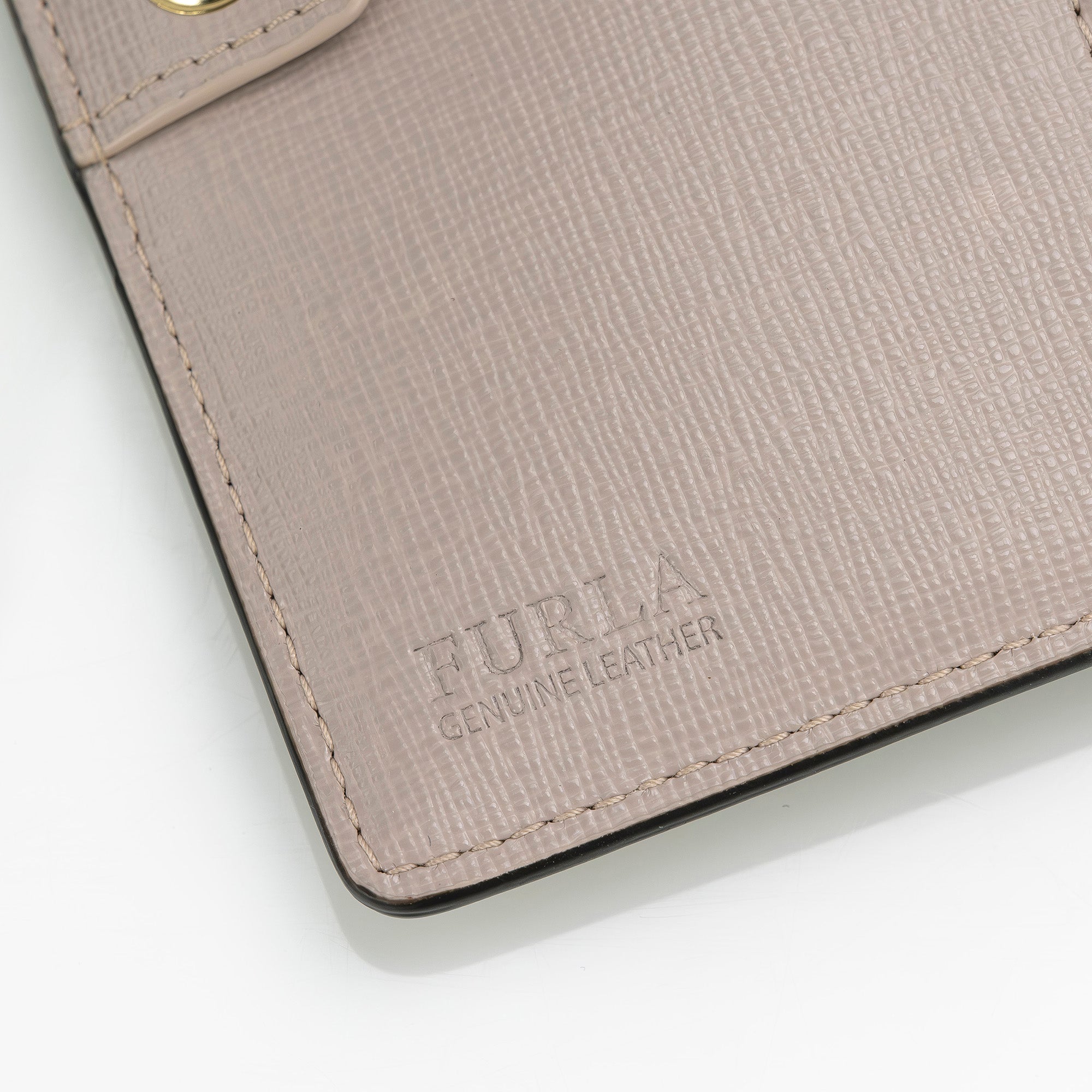 フルラ FURLA バビロン 二つ折り 財布 ダリアベージュ サフィアーノレザー コンパクトウォレット 【箱・保存袋付】