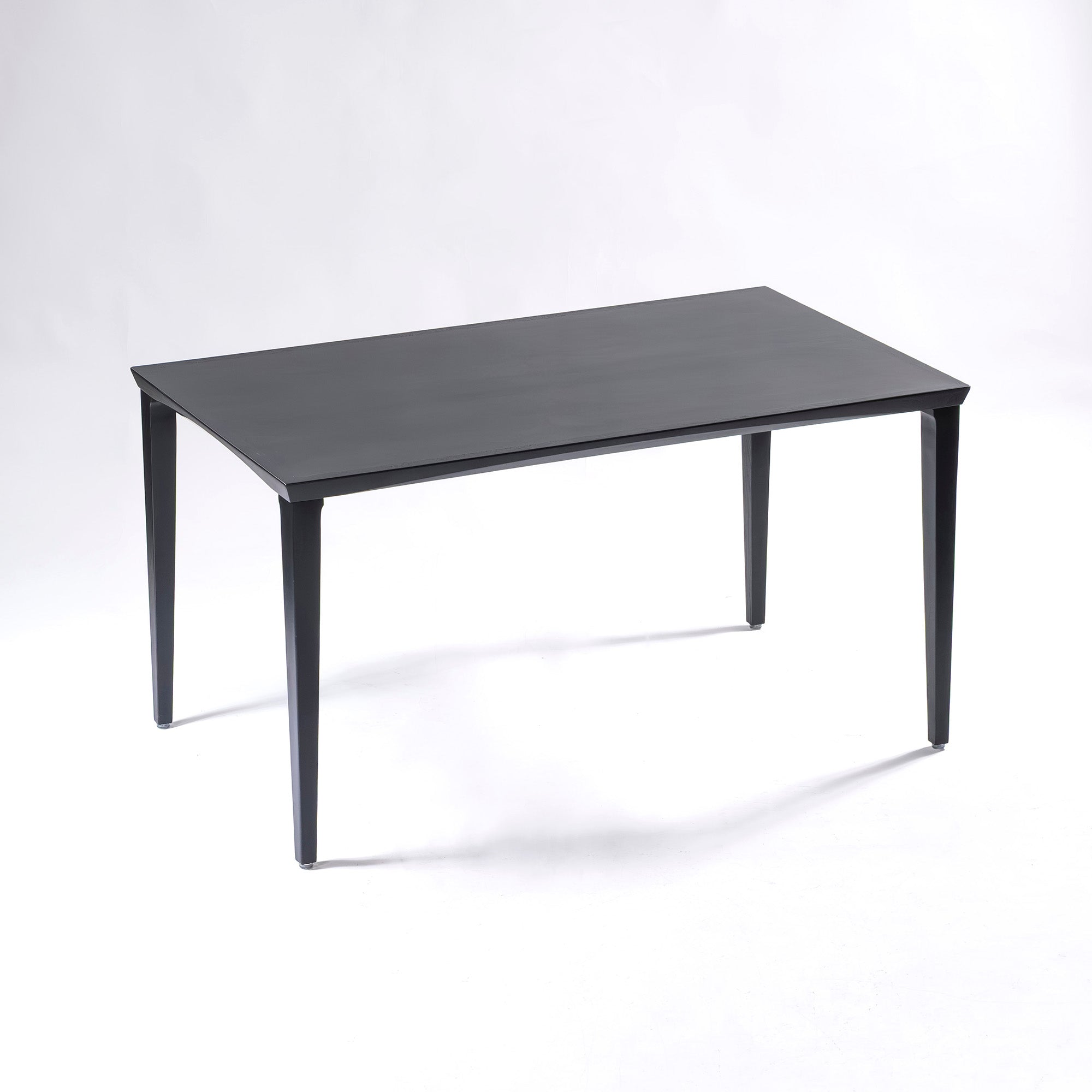 Akita Mokko AKIMOKU N-T005 Dining Table, Oak, Black, 135cm Wide, Modern, Scandinavian, Simple, Minimalist, Made in Japan by IDC Otsuka