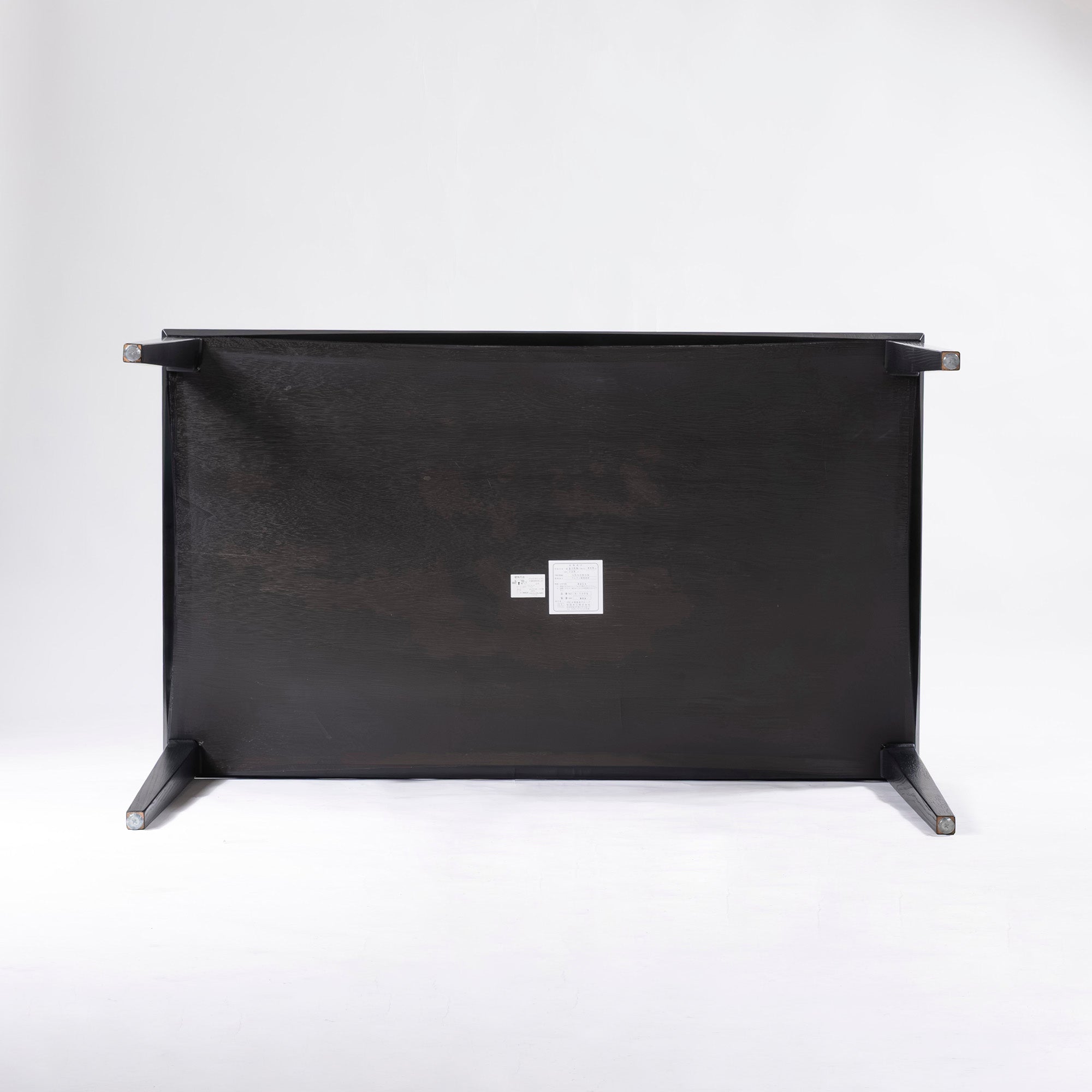 Akita Mokko AKIMOKU N-T005 Dining Table, Oak, Black, 135cm Wide, Modern, Scandinavian, Simple, Minimalist, Made in Japan by IDC Otsuka