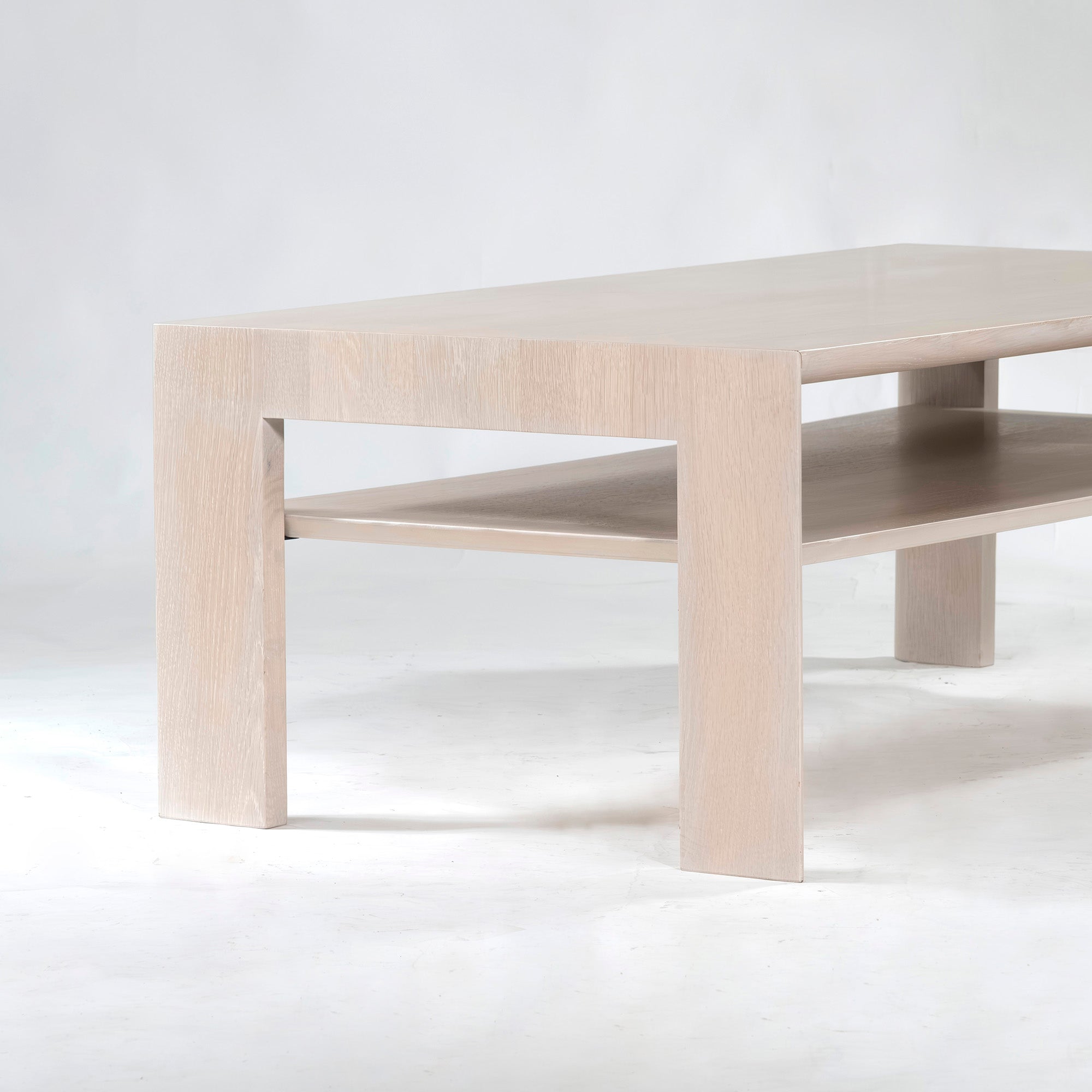 センターテーブル カリモク Karimoku TU4253 オーク材 シアーホワイト 幅120 ローテーブル 棚付き リビングテーブル ナチュラル 和モダン