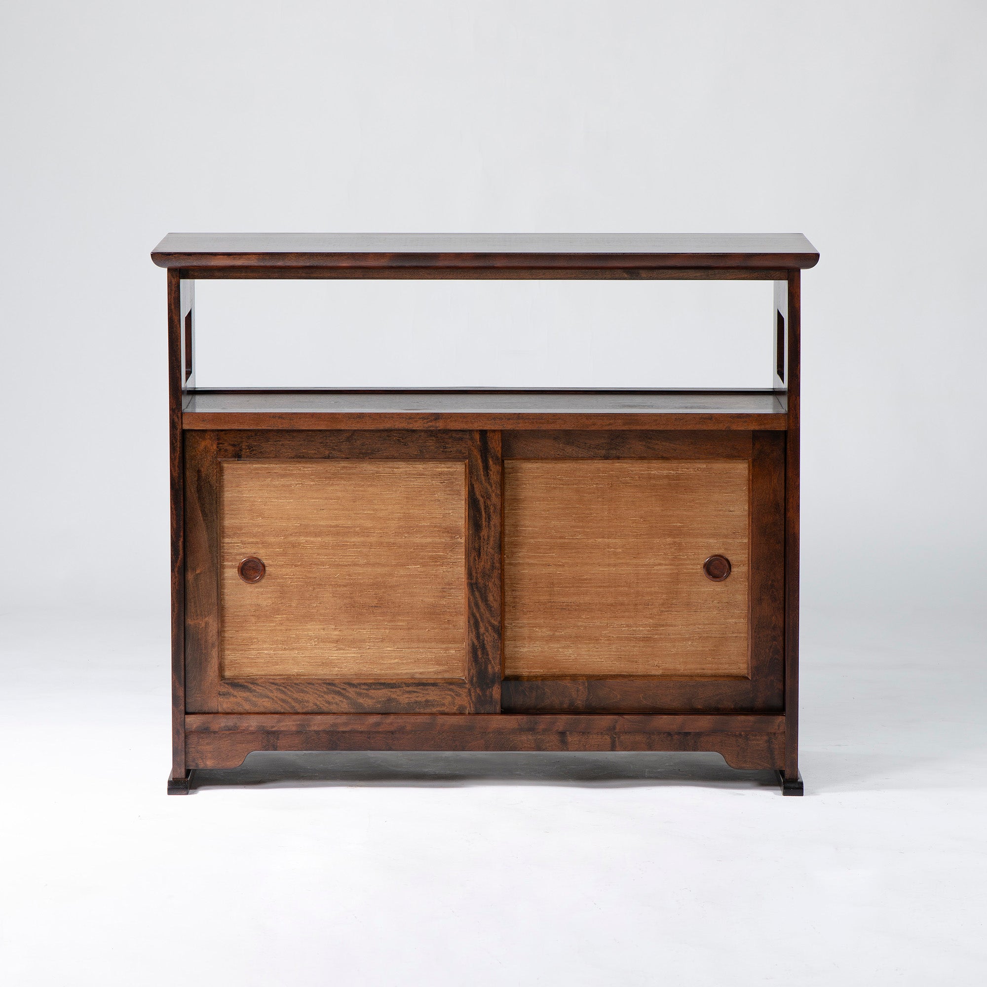 サイドボード 九州民芸家具 茶箪笥 ミズメザクラ材 無垢材 収納家具 リビング収納 和モダン ジャパニーズモダン 古民家 レトロ 古民家 和室