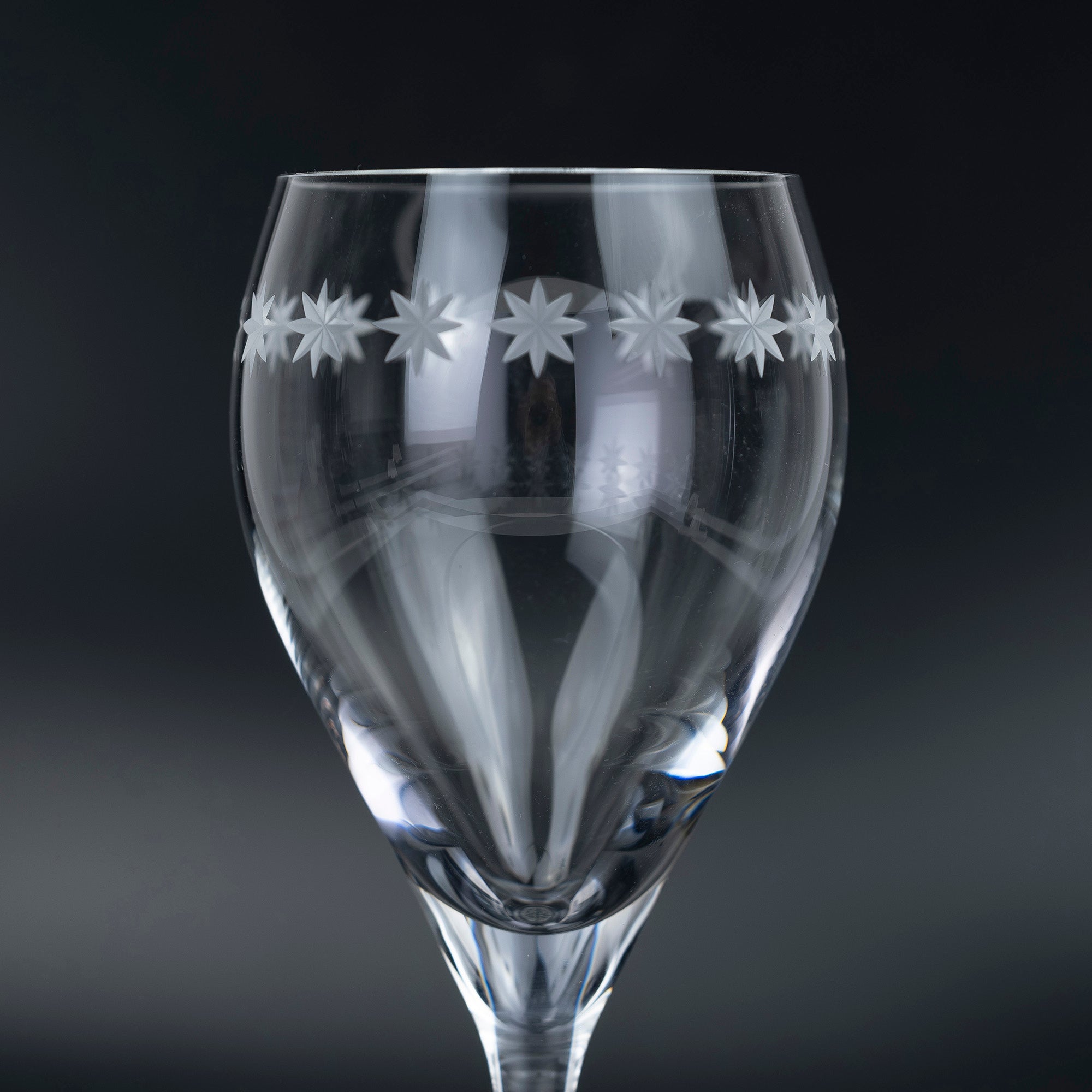 ティファニー Tiffany & Co. ルミナス クリスタルワイングラス ペア スターモチーフ 星模様 エッチング【箱付】