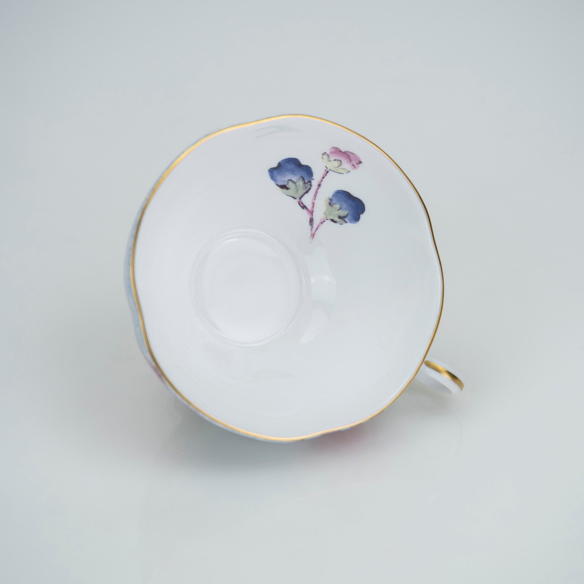 Wedgwood Harlequin Collection Cuckoo Cup and Saucer, Blue, Discontinued, Rare, Western-style Tableware [Includes Case]