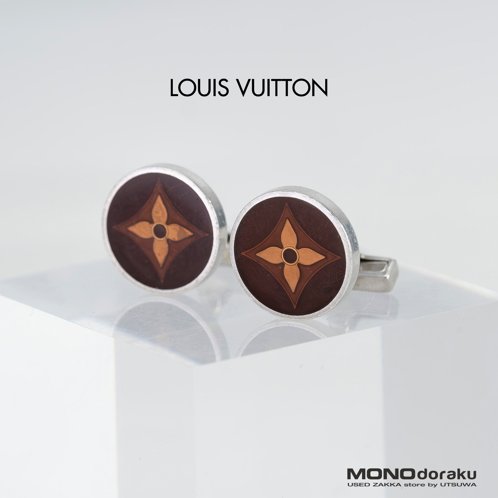 ルイ・ヴィトン LOUIS VUITTON ブトン・ドゥ・マンシェット フルール カフス M64482 シルバー925