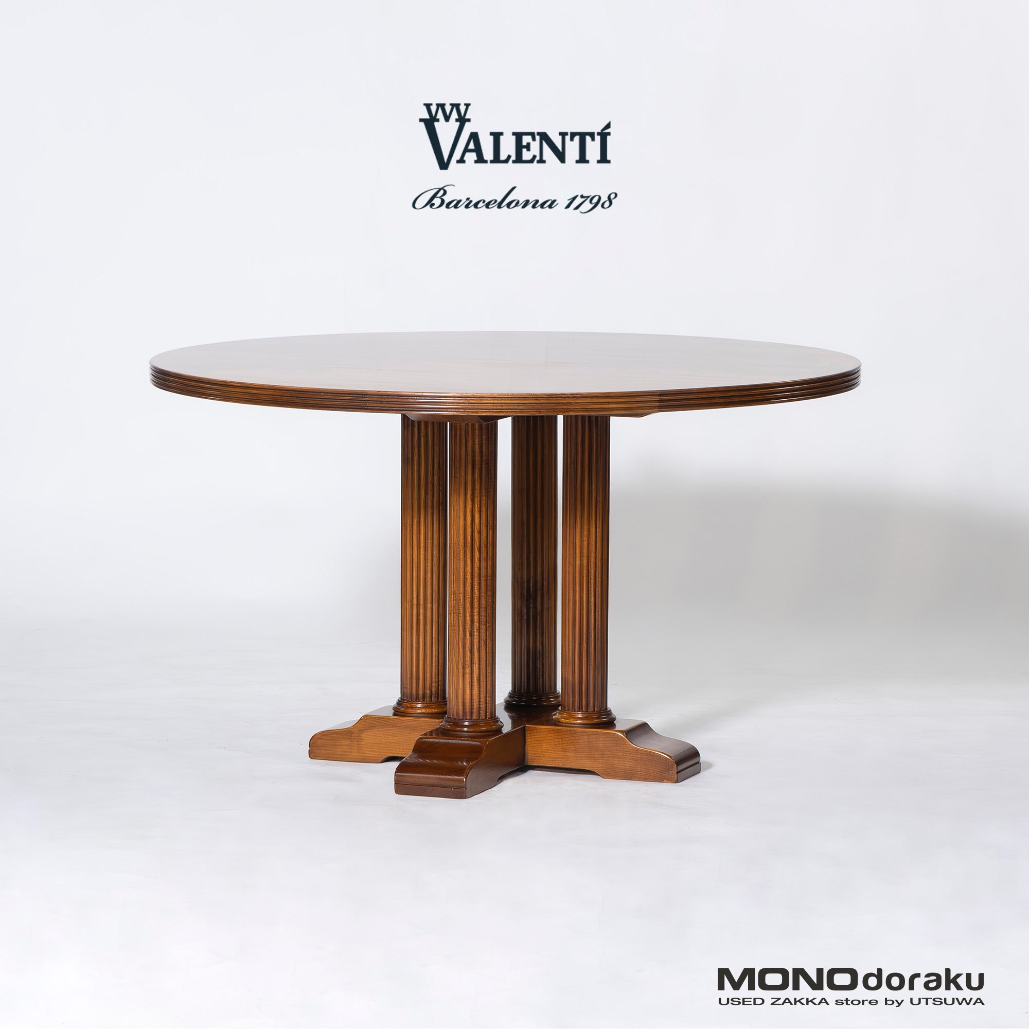 ダイニングテーブル バロッサバレンティ VARO,S.A. VALENTI ラウンドテーブル ウォールナット スペイン製 アンティーク クラシック 円卓