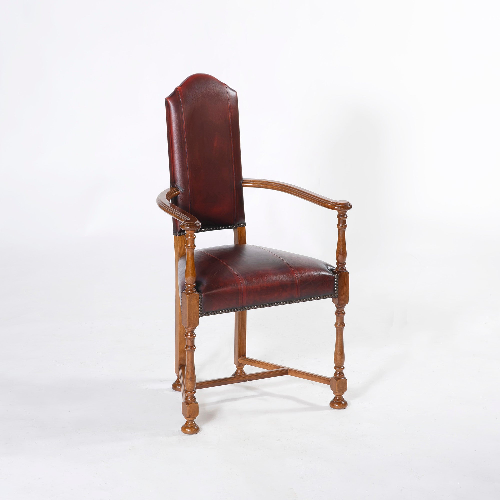 ダイニングチェア バロッサバレンティ VARO,S.A. VALENTI カクトワールチェア ウォールナット 本革(1) スペイン アームチェア アンティーク