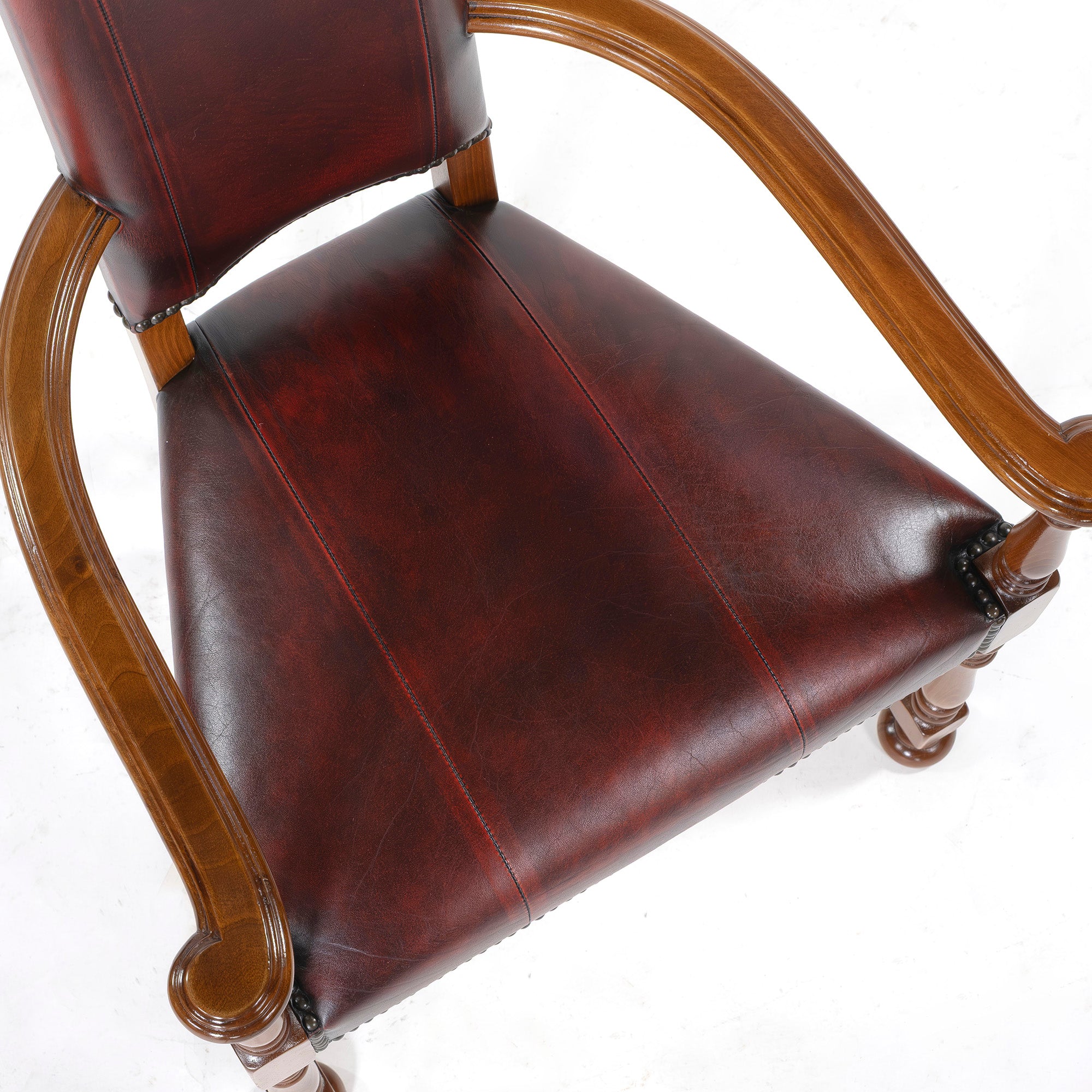 ダイニングチェア バロッサバレンティ VARO,S.A. VALENTI カクトワールチェア ウォールナット 本革(1) スペイン アームチェア アンティーク