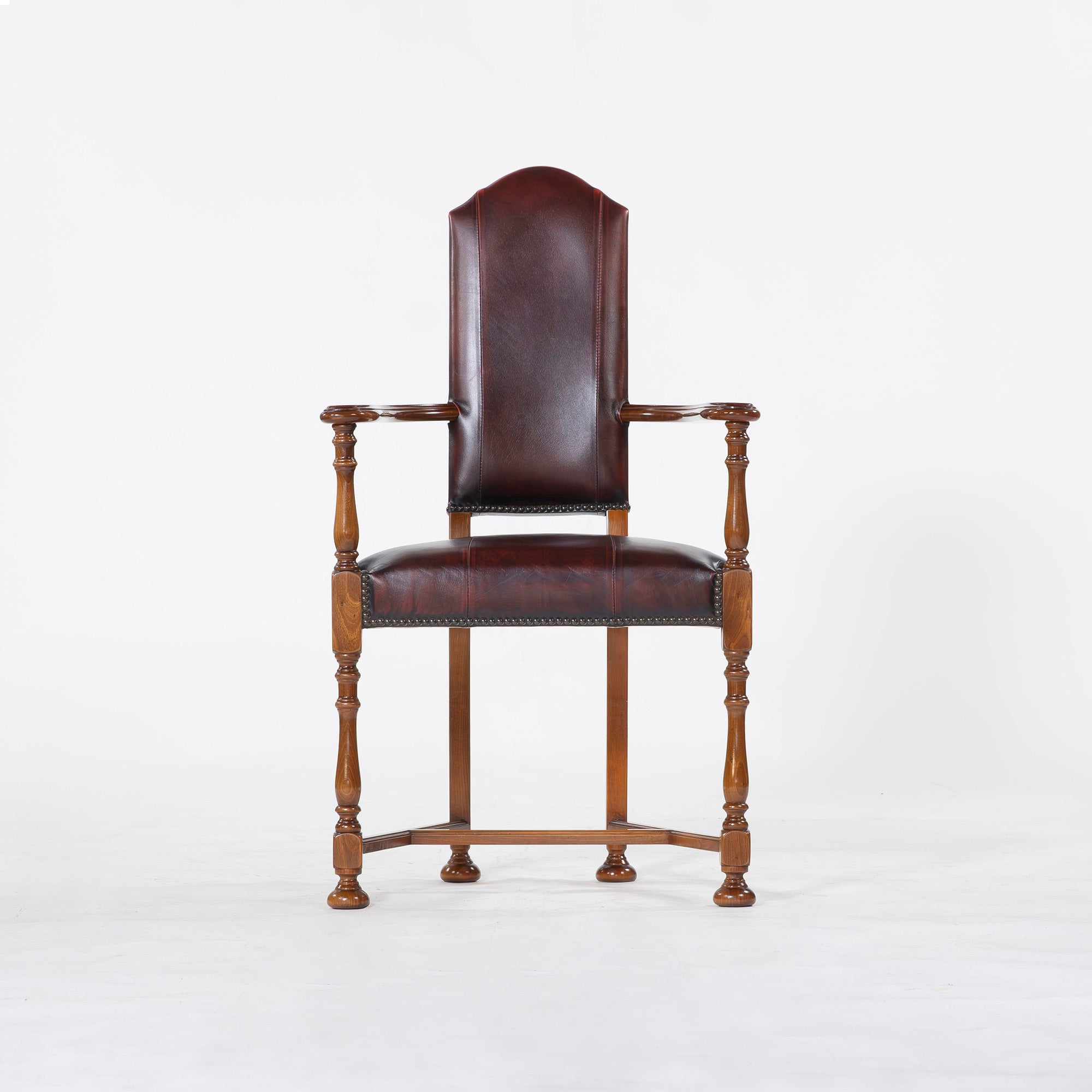 ダイニングチェア バロッサバレンティ VARO,S.A. VALENTI カクトワールチェア ウォールナット 本革(2) スペイン アームチェア アンティーク