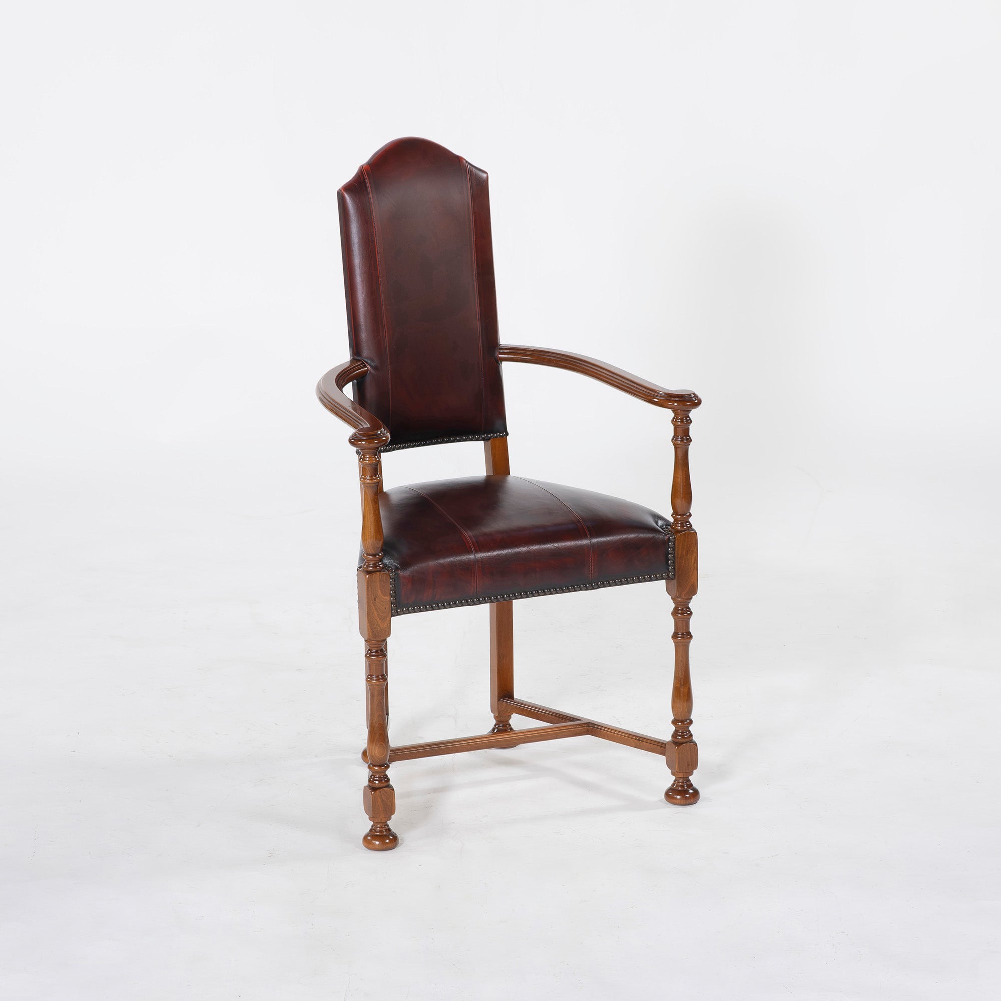 ダイニングチェア バロッサバレンティ VARO,S.A. VALENTI カクトワールチェア ウォールナット 本革(2) スペイン アームチェア アンティーク