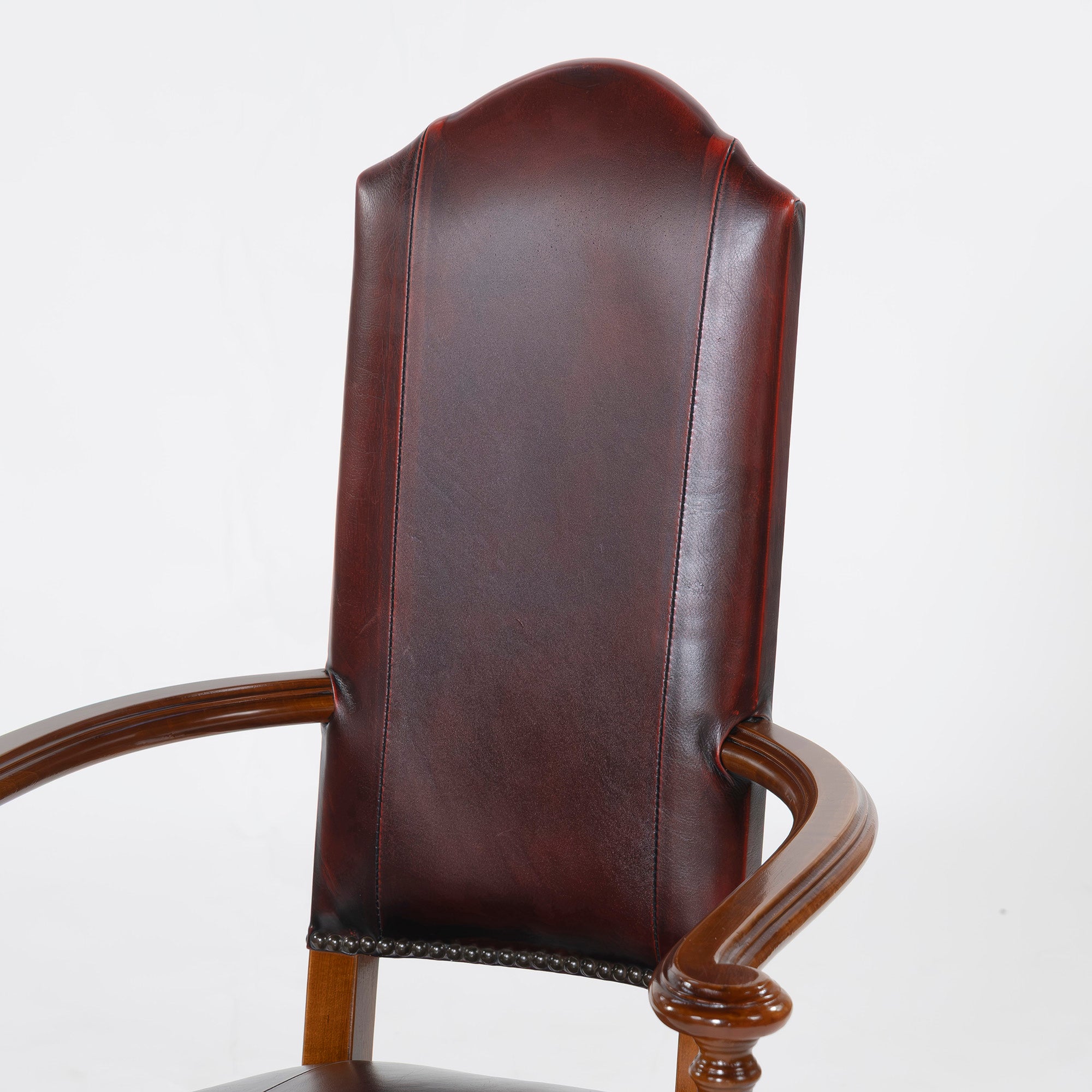 ダイニングチェア バロッサバレンティ VARO,S.A. VALENTI カクトワールチェア ウォールナット 本革(2) スペイン アームチェア アンティーク