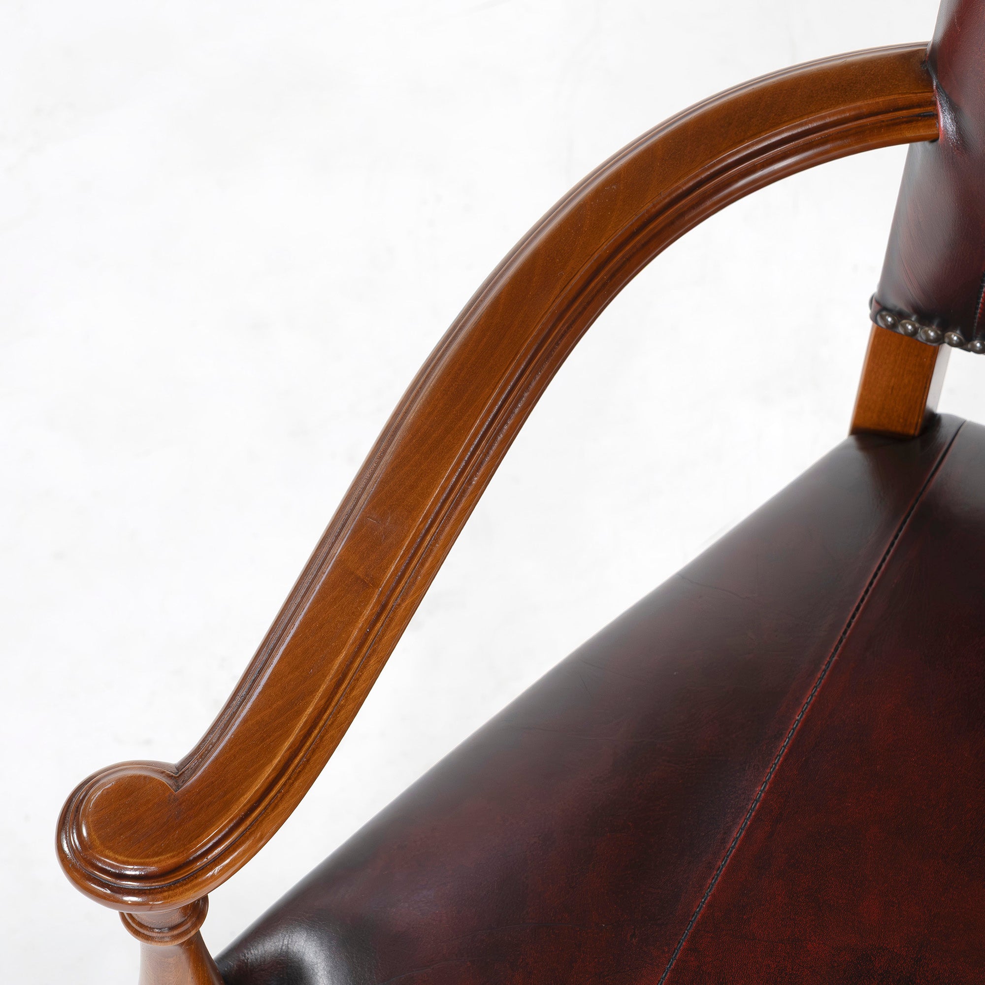 ダイニングチェア バロッサバレンティ VARO,S.A. VALENTI カクトワールチェア ウォールナット 本革(2) スペイン アームチェア アンティーク