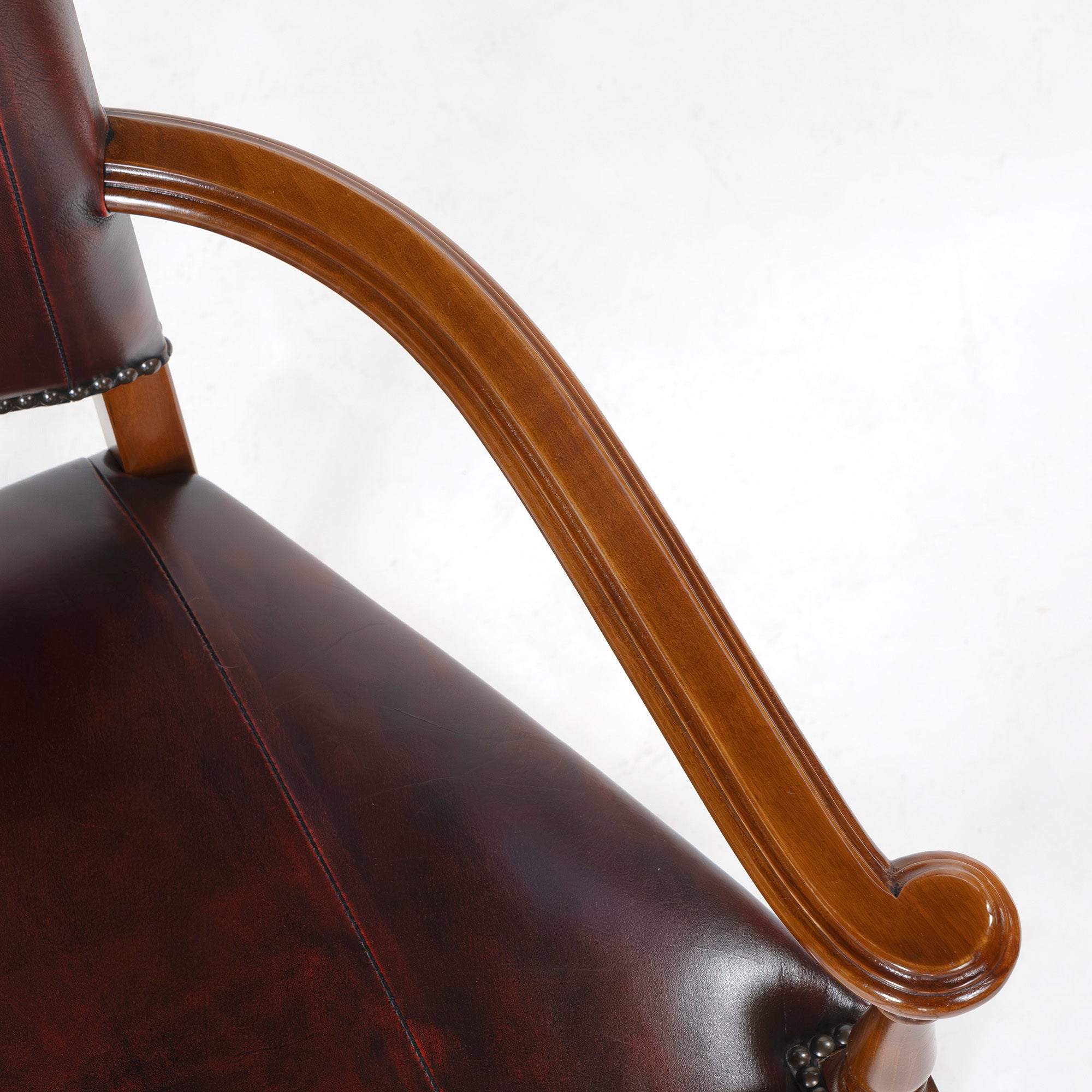 ダイニングチェア バロッサバレンティ VARO,S.A. VALENTI カクトワールチェア ウォールナット 本革(2) スペイン アームチェア アンティーク