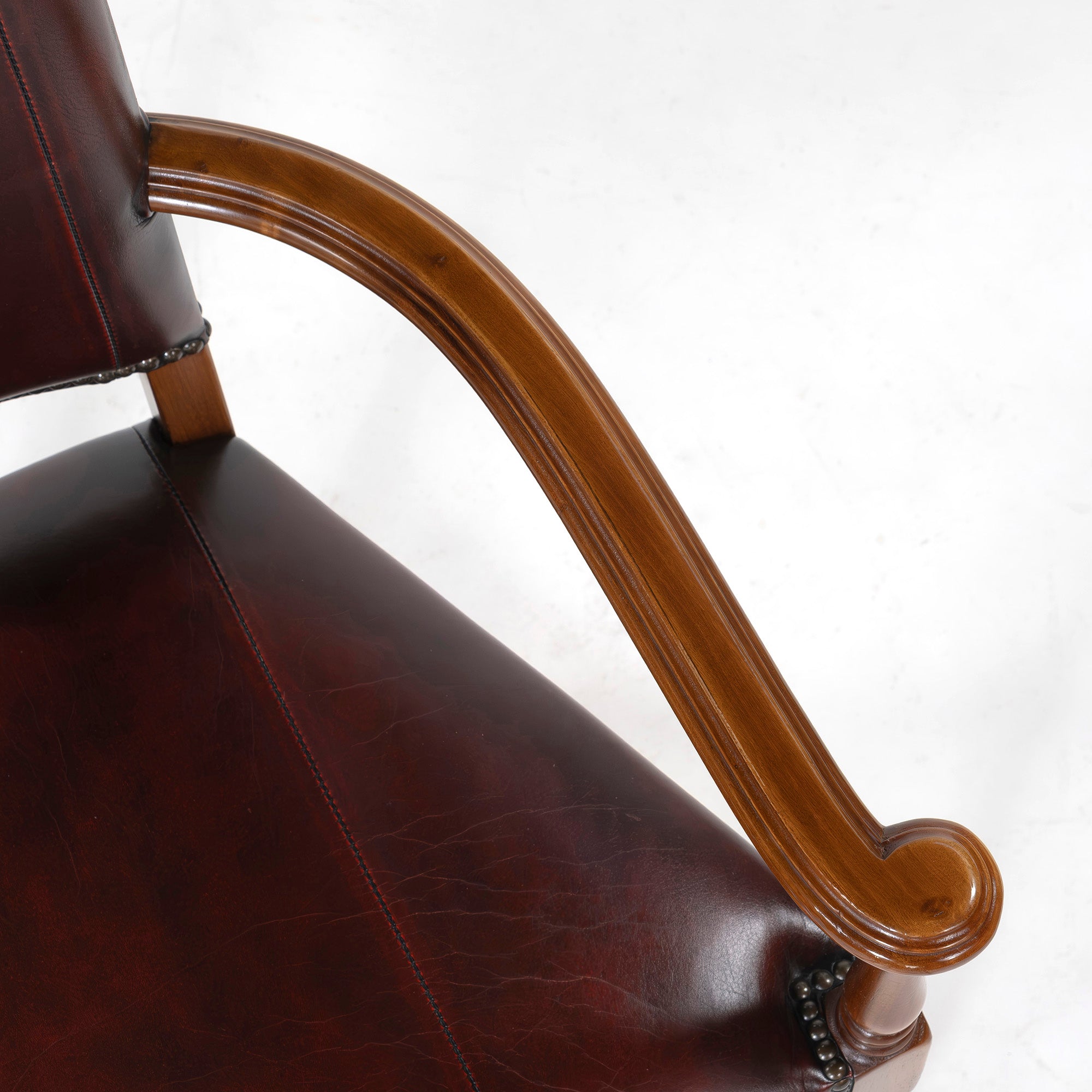 ダイニングチェア バロッサバレンティ VARO,S.A. VALENTI カクトワールチェア ウォールナット 本革(3) スペイン アームチェア アンティーク