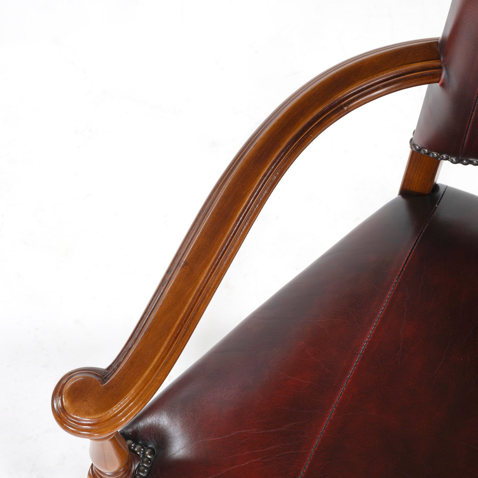 ダイニングチェア バロッサバレンティ VARO,S.A. VALENTI カクトワールチェア ウォールナット 本革(3) スペイン アームチェア アンティーク