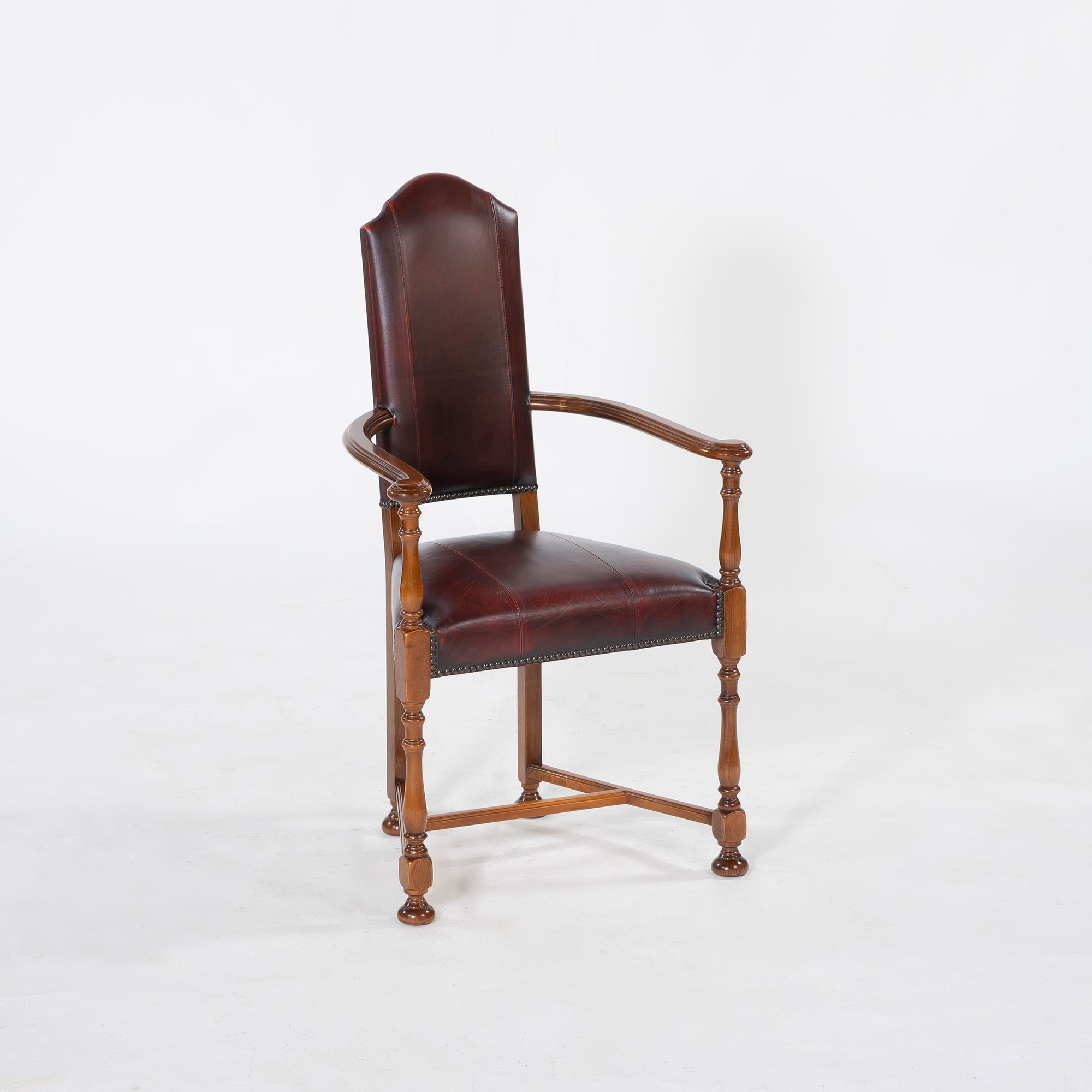 ダイニングチェア バロッサバレンティ VARO,S.A. VALENTI カクトワールチェア ウォールナット 本革(3) スペイン アームチェア アンティーク