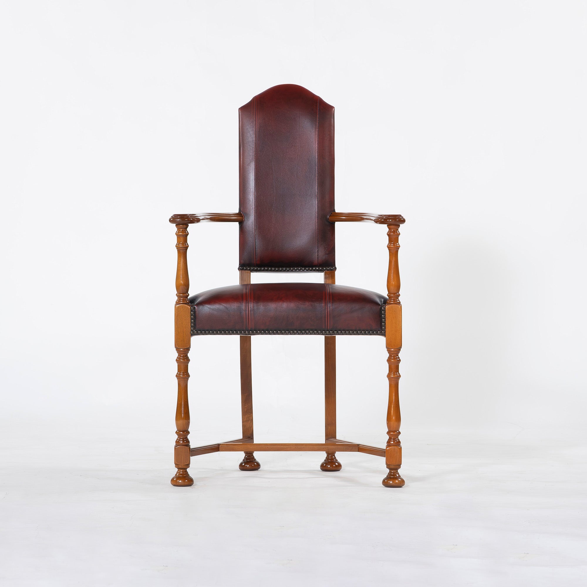 ダイニングチェア バロッサバレンティ VARO,S.A. VALENTI カクトワールチェア ウォールナット 本革(4) スペイン アームチェア アンティーク