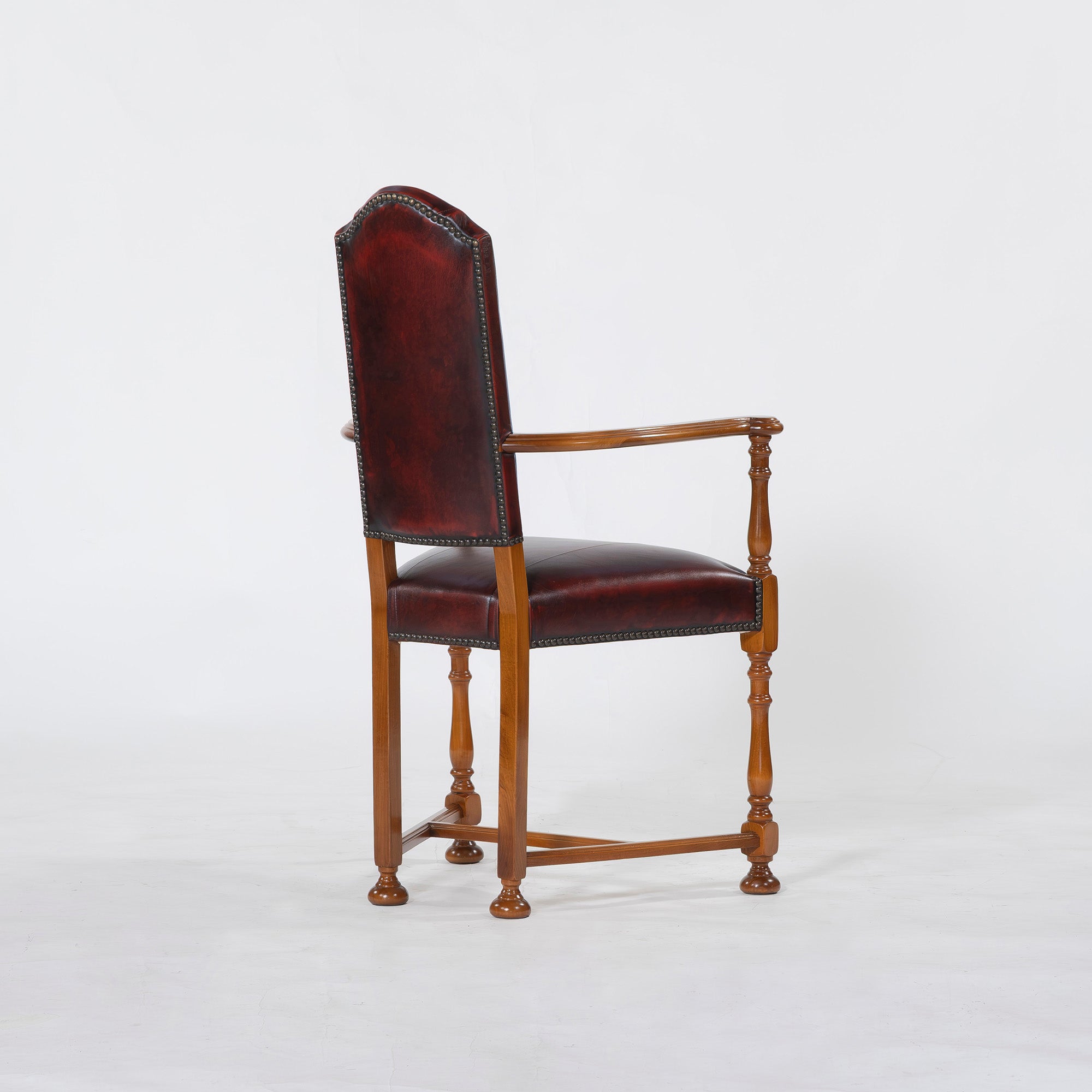 ダイニングチェア バロッサバレンティ VARO,S.A. VALENTI カクトワールチェア ウォールナット 本革(4) スペイン アームチェア アンティーク