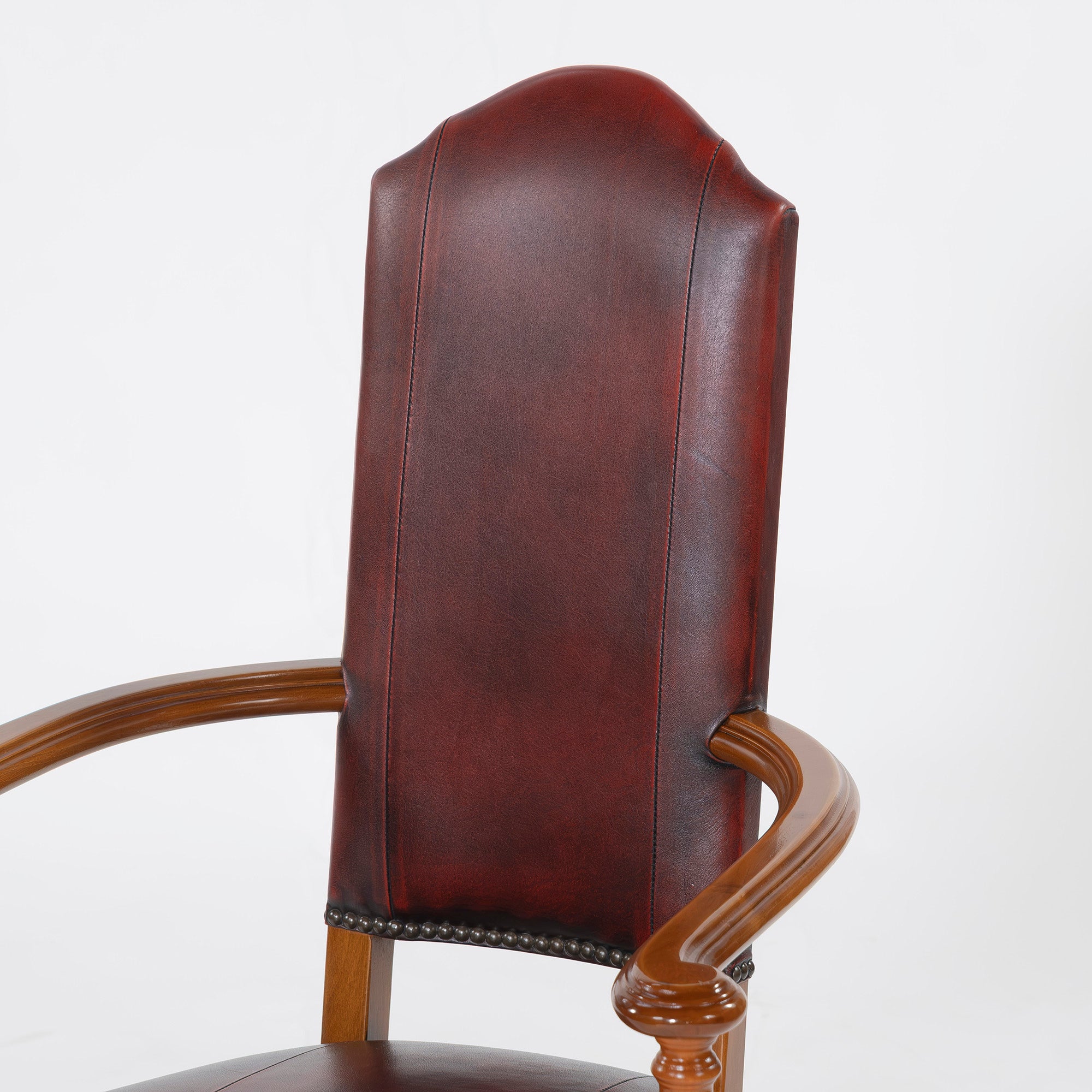 ダイニングチェア バロッサバレンティ VARO,S.A. VALENTI カクトワールチェア ウォールナット 本革(4) スペイン アームチェア アンティーク
