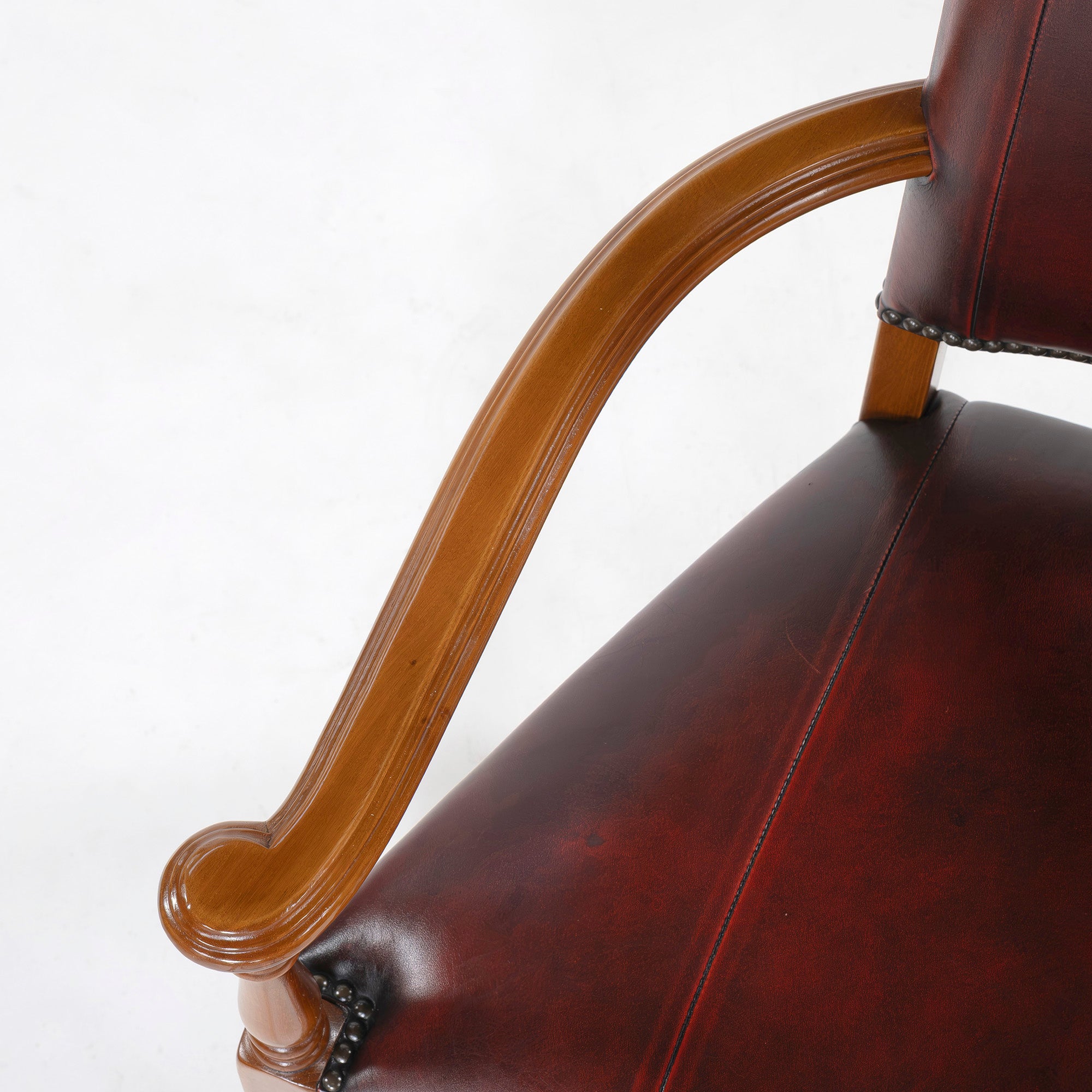 ダイニングチェア バロッサバレンティ VARO,S.A. VALENTI カクトワールチェア ウォールナット 本革(4) スペイン アームチェア アンティーク