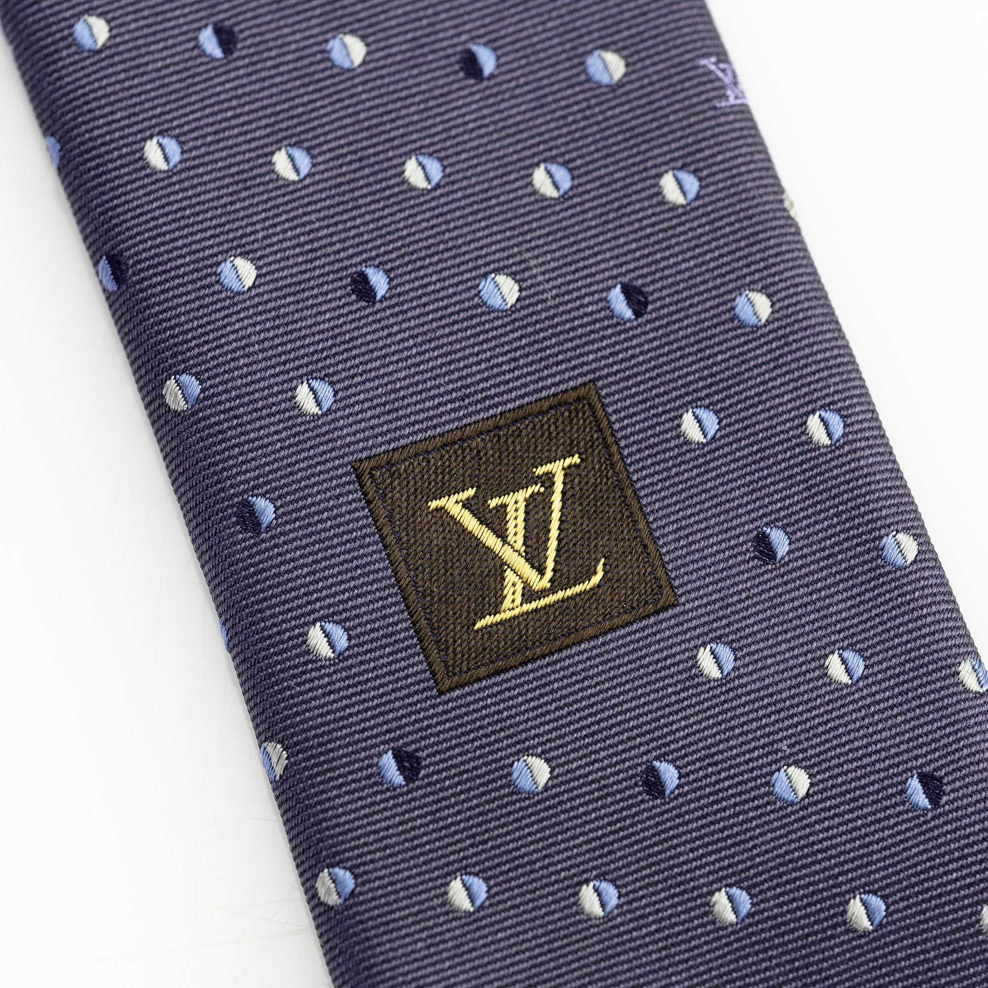 ルイヴィトン LOUIS VUITTON ネクタイ ドット柄 パープル系 モノグラム