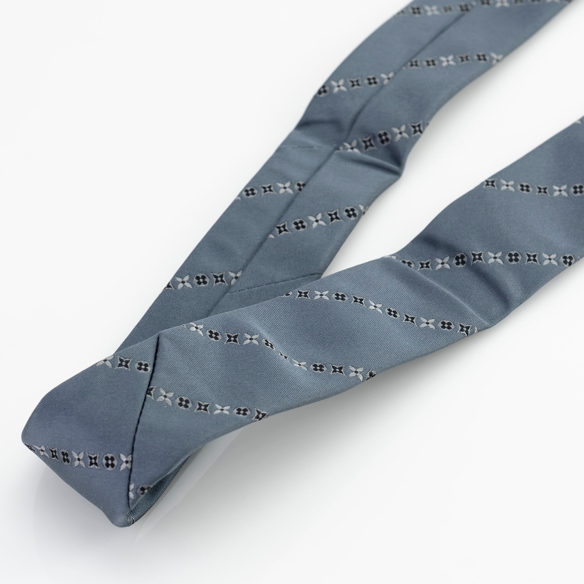 ルイヴィトン LOUIS VUITTON ネクタイ シルク100％ ブルーグレー