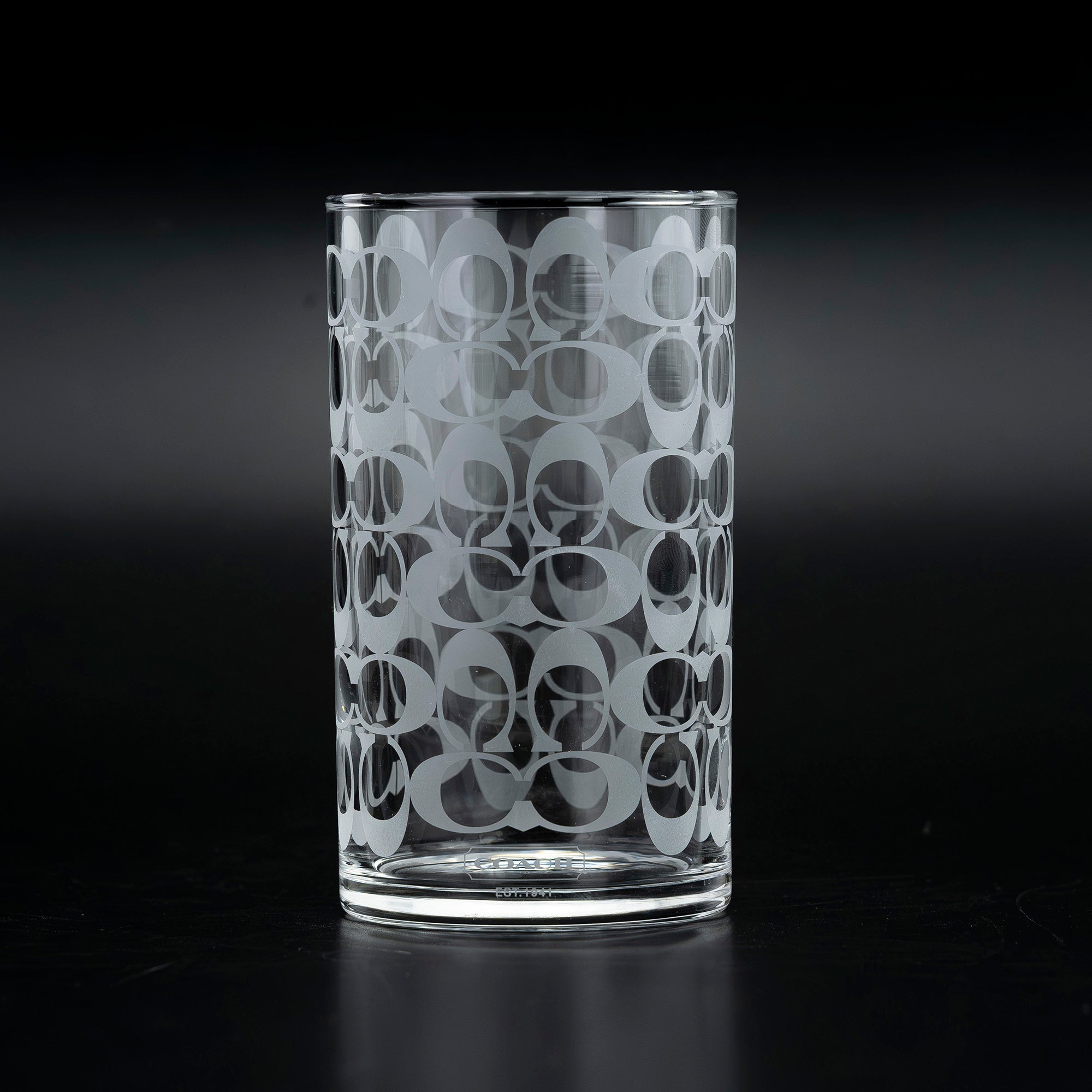 COACH Glass Set with Logo Design Tumbler, Available in 3 Colors, Novelty, Excellent Condition [Boxed]