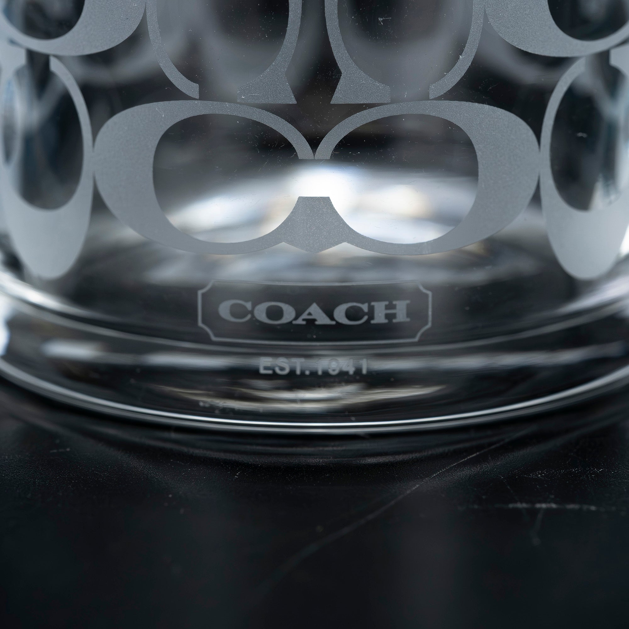 COACH Glass Set with Logo Design Tumbler, Available in 3 Colors, Novelty, Excellent Condition [Boxed]