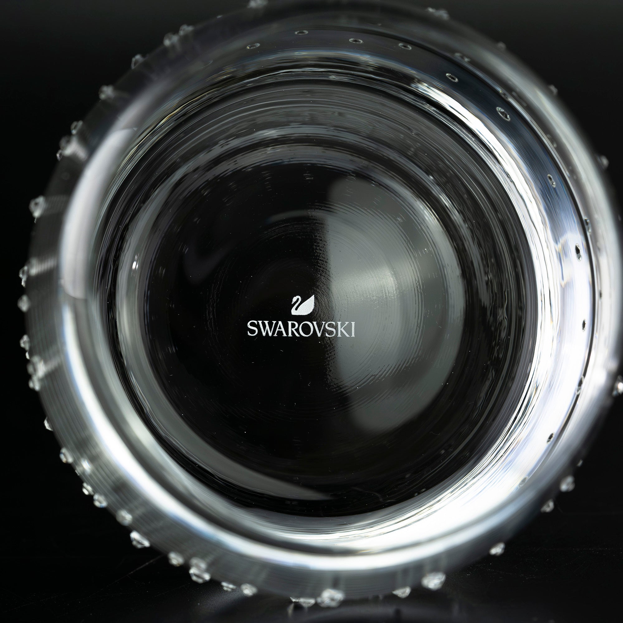 Swarovski Crystal Glass Tumbler Set of 2, Clear, Modern Design, Excellent Condition (Box Included)