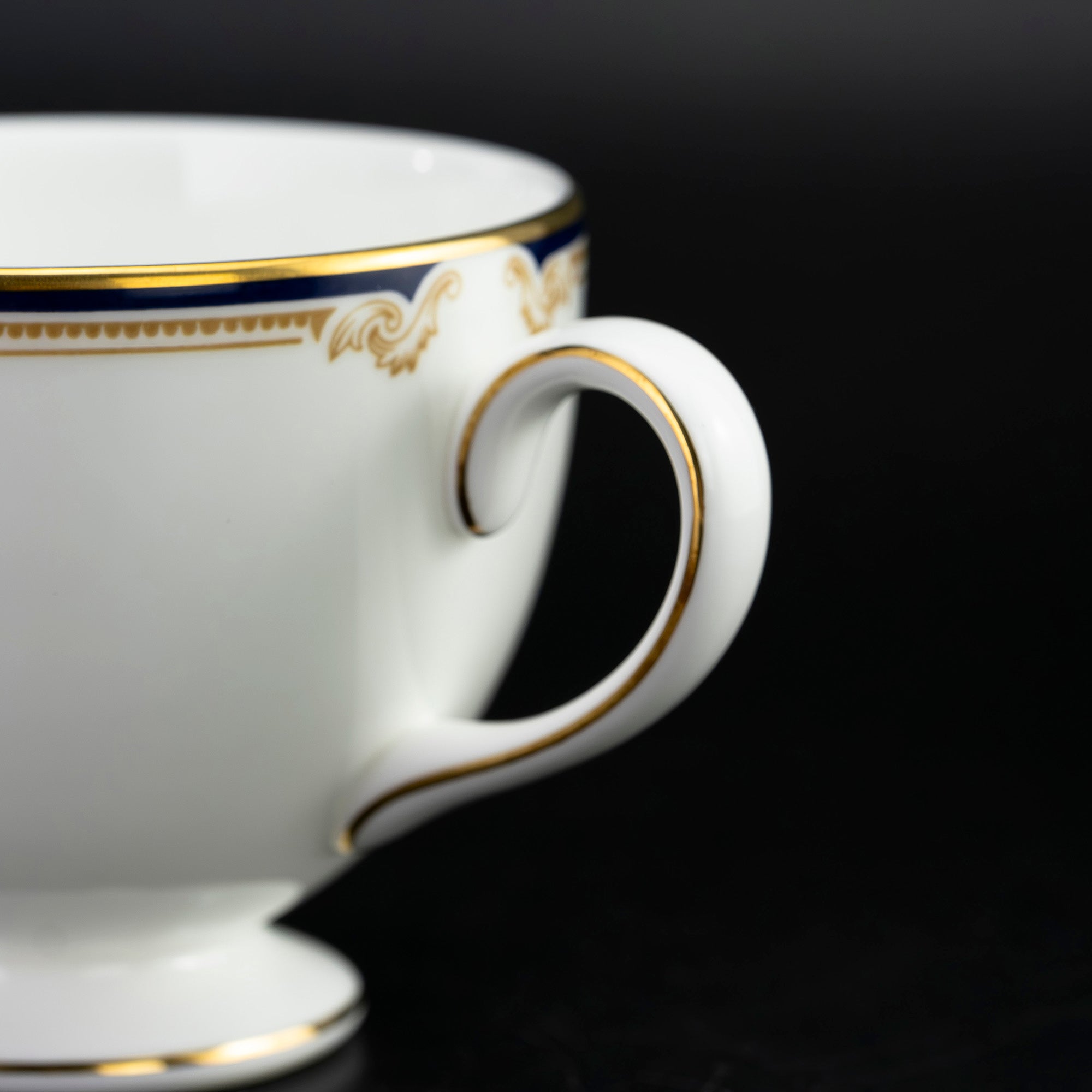 ウェッジウッド WEDGWOOD キャベンディッシュ カップ＆ソーサー ペア コバルトブルー 貝殻モチーフ 廃盤 希少