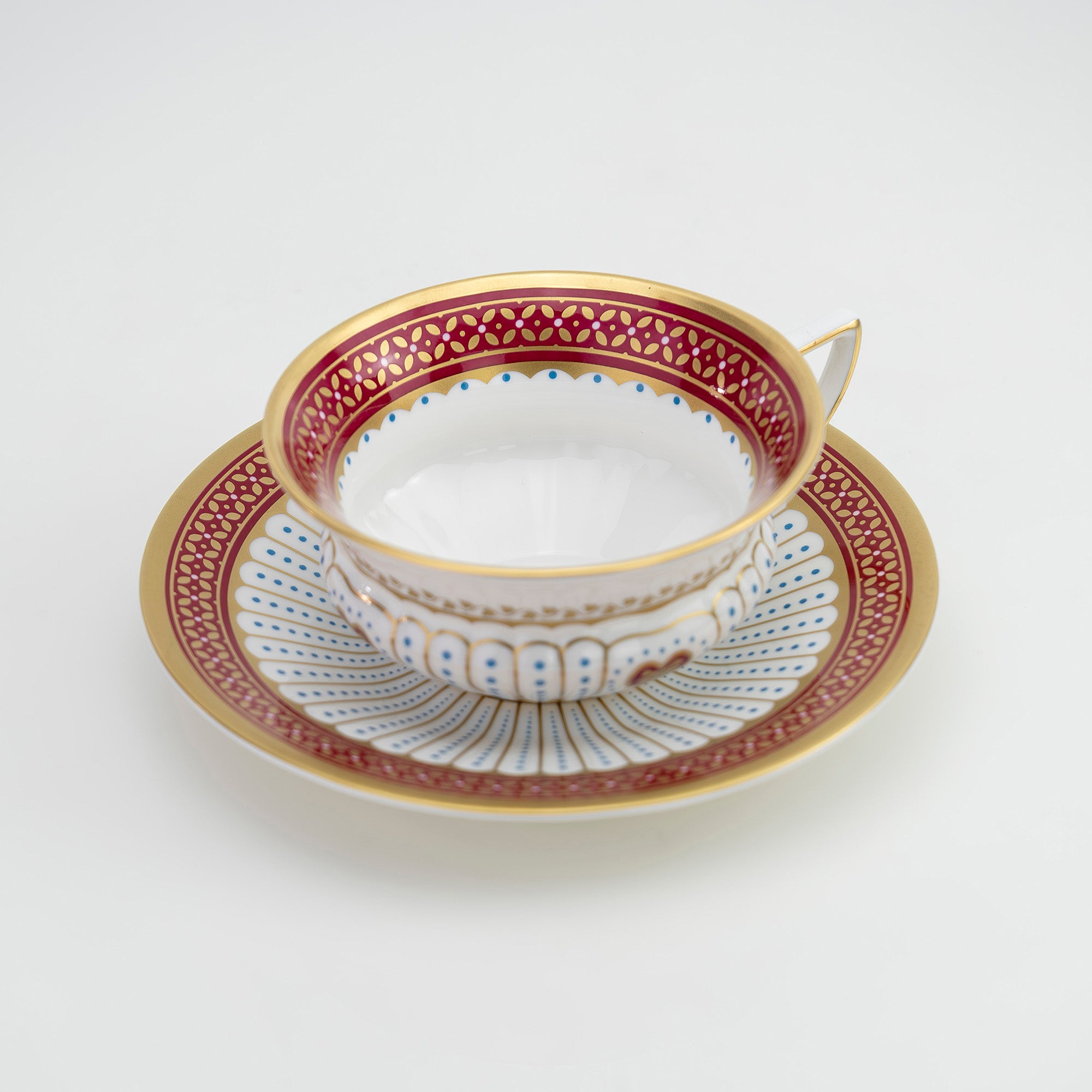 ウェッジウッド WEDGWOOD ハーレクインコレクション クイーンオブハート ティーカップ&ソーサー 廃盤品 希少【箱付】(1)