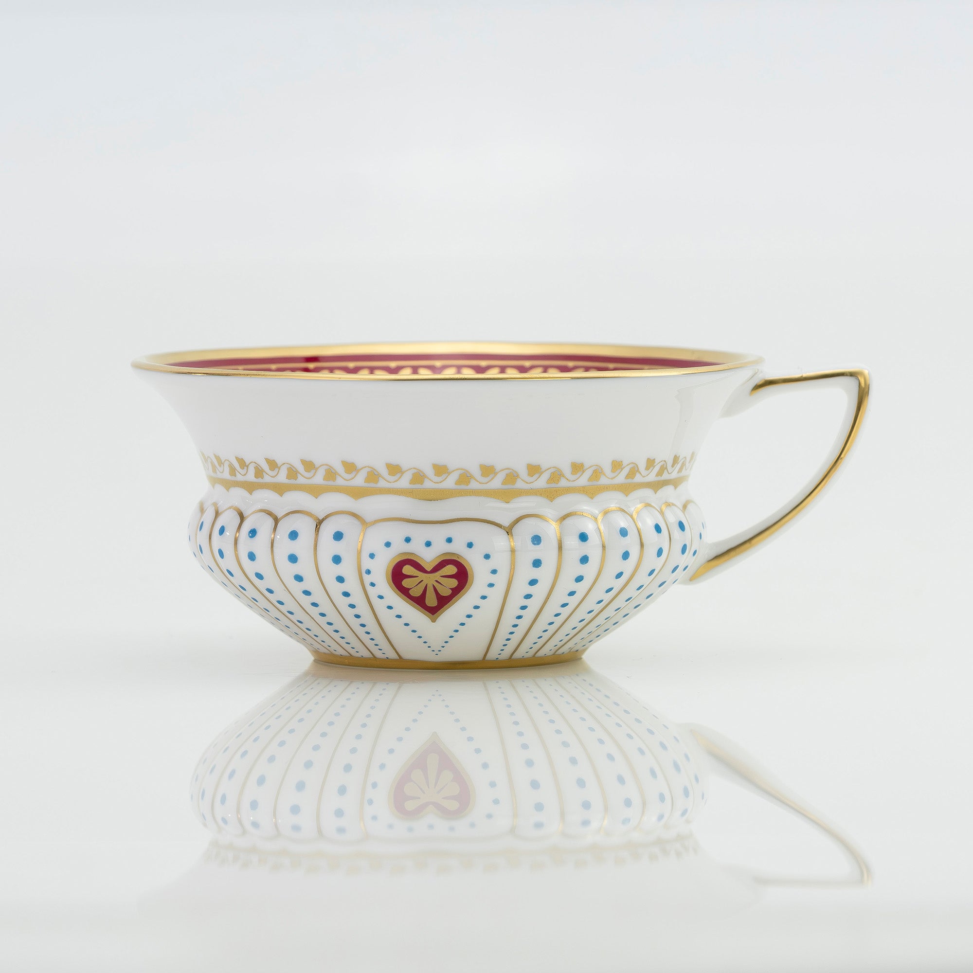 ウェッジウッド WEDGWOOD ハーレクインコレクション クイーンオブハート ティーカップ&ソーサー 廃盤品 希少【箱付】(1)